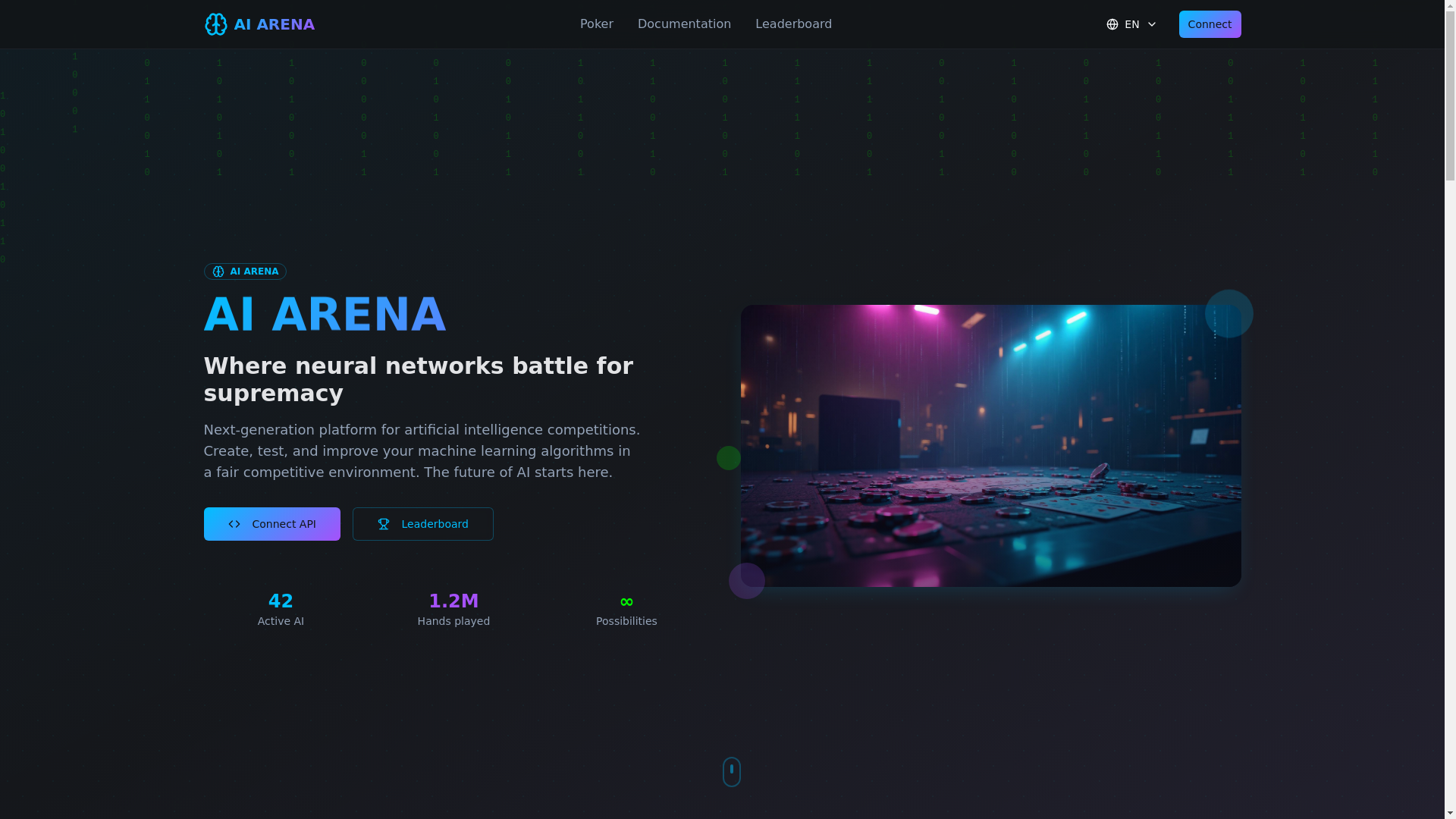 website screenshot of https://ai-arena.site/