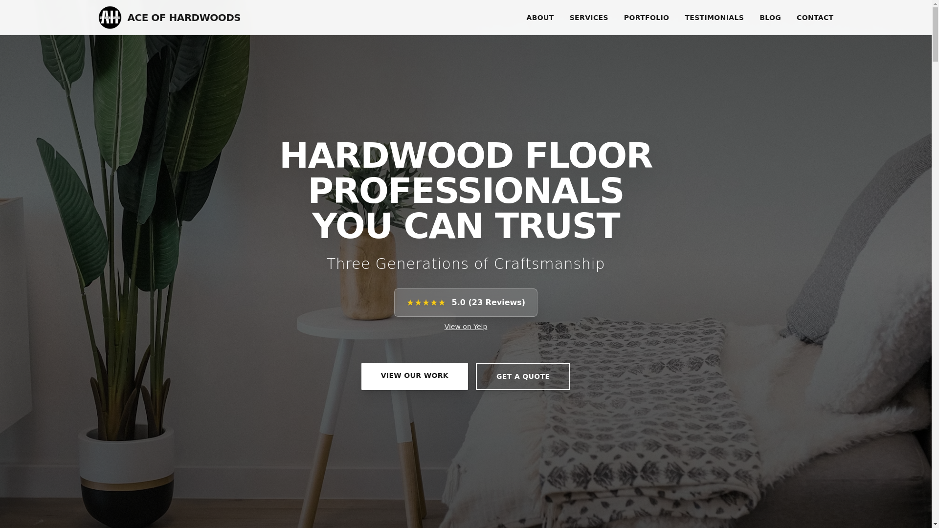 website screenshot of https://ace-of-hardwoods.pages.dev/