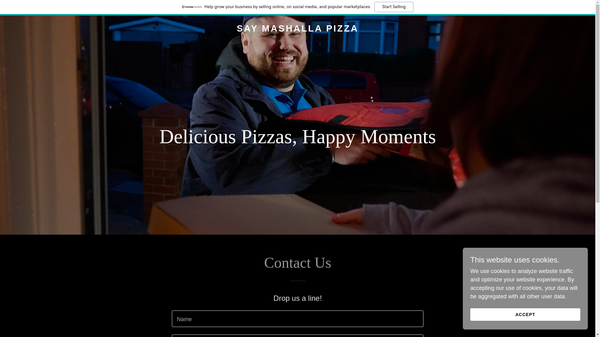 website screenshot of https://saympizza.com/