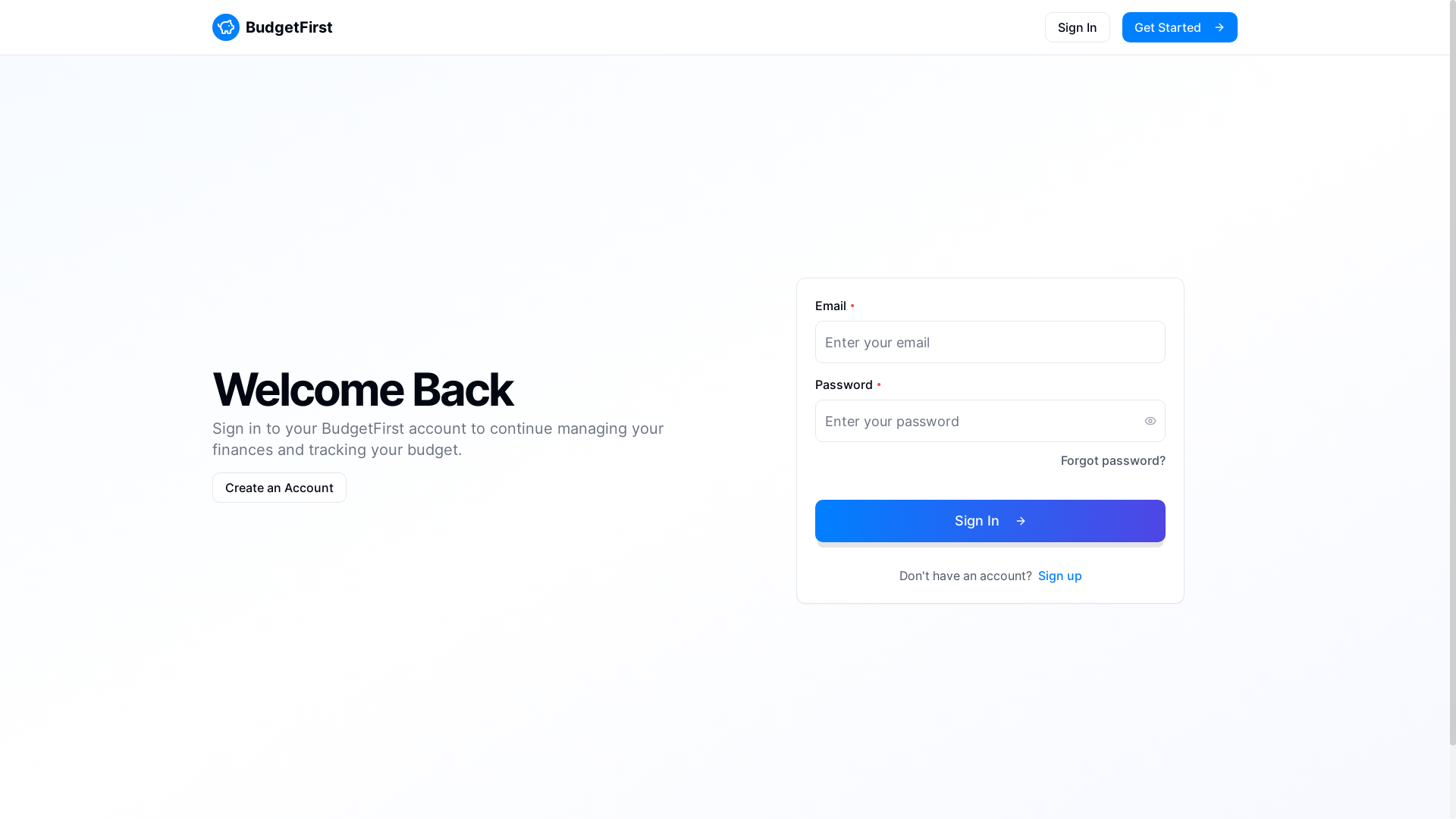 website screenshot of https://budgetfirst-dashboard.pages.dev/