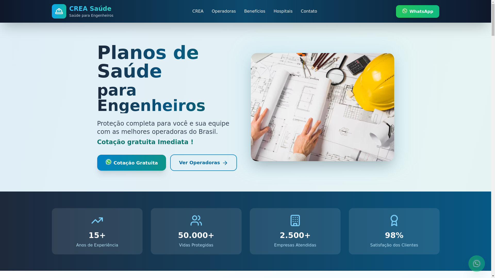 website screenshot of https://creasaude.com.br/
