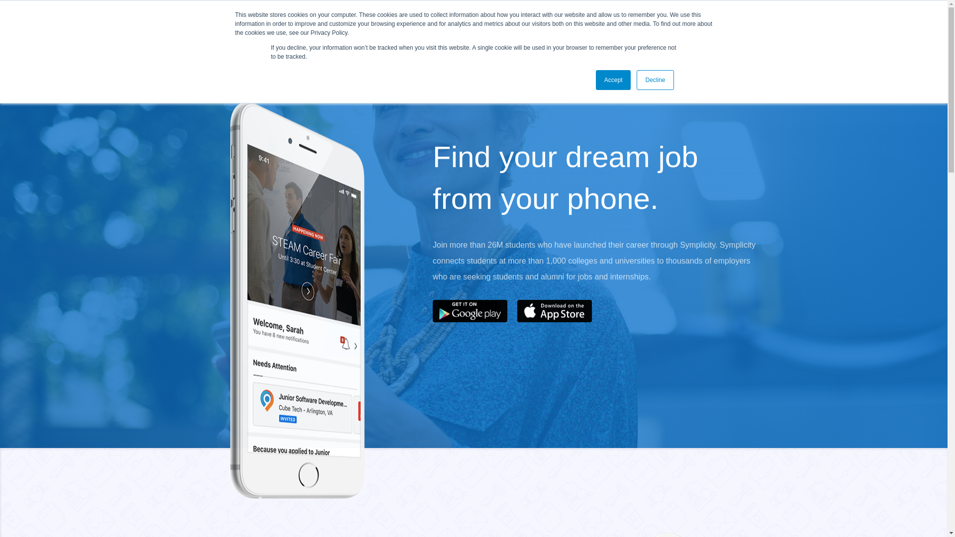 website screenshot of https://nam02.safelinks.protection.outlook.com/?url=https%3A%2F%2Flit-csm.symplicity.com%2Fcollect.php%3Ftype%3Dclick%26q%3DeyJ1cmwiOiJodHRwczpcL1wvd3d3LnN5bXBsaWNpdHkuY29tXC9nZXRcL2pvYnMtYW5kLWNhcmVlcnNcL3VzIiwibGFiZWwiOiIgICAgICAgICAgICAgICAgICAgICAgICAgICAgICAgICAgICBMZWFybiBtb3JlICAgICAgICAgICAgICAgICAgICAgICAgICAgICAgICAiLCJhdHRyaWJ1dGUiOiIiLCJtZXNzYWdlSWQiOiIxNzUwNDM0OTg5Njg1NTg0YWQxYmIwOSIsInJlY2lwaWVudCI6ImEyODE1ZWU3NzllZjY4YWZlYzY5ZGEwYWIxZDYyZDU1IiwiY2FtcGFpZ25Tb3VyY2UiOiJkb3dubG9hZF9hcHBfY2FtcGFpZ24iLCJjYW1wYWlnbk5hbWUiOiJkb3dubG9hZF9hcHBfdmVyMV8yMDI1XzI1Iiwiam9iSWQiOiI2ODU1ODJiZGY0MTk0IiwidGFncyI6eyJzeXN0ZW0iOiJsaXQiLCJhZmZpbGlhdGlvbiI6InN5bXBsaWNpdHlfY3NwIiwiaXNNU0UiOiJOT05fTVNFIiwiaW5mcmEiOiJBV1MgKFVTIEVhc3QpIiwic2Nob29sVHlwZSI6IlVuZGVyZ3JhZCIsImNvdW50cnlDb2RlIjoiVVMiLCJsYW5nUGFjayI6ImVuIiwibWVzc2FnZVRlbXBsYXRlVmlzdWFsSWQiOiJkb3dubG9hZF9hcHAiLCJtZXNzYWdlVGVtcGxhdGVJZCI6ImRvd25sb2FkX2FwcCJ9fQ%3D%3D%26campaignSource%3Ddownload_app_campaign&data=05%7C02%7Cmdavis8%40my.lit.edu%7C70552c6752ef45e381d808ddb01315ff%7Ce4aaf3d74d534cffb4cfbd56608a806f%7C0%7C0%7C638860318197542332%7CUnknown%7CTWFpbGZsb3d8eyJFbXB0eU1hcGkiOnRydWUsIlYiOiIwLjAuMDAwMCIsIlAiOiJXaW4zMiIsIkFOIjoiTWFpbCIsIldUIjoyfQ%3D%3D%7C0%7C%7C%7C&sdata=V5l8F2gDGrfEmpSa6Nnt02QjKfgAxHtOjAblFmitsS8%3D&reserved=0