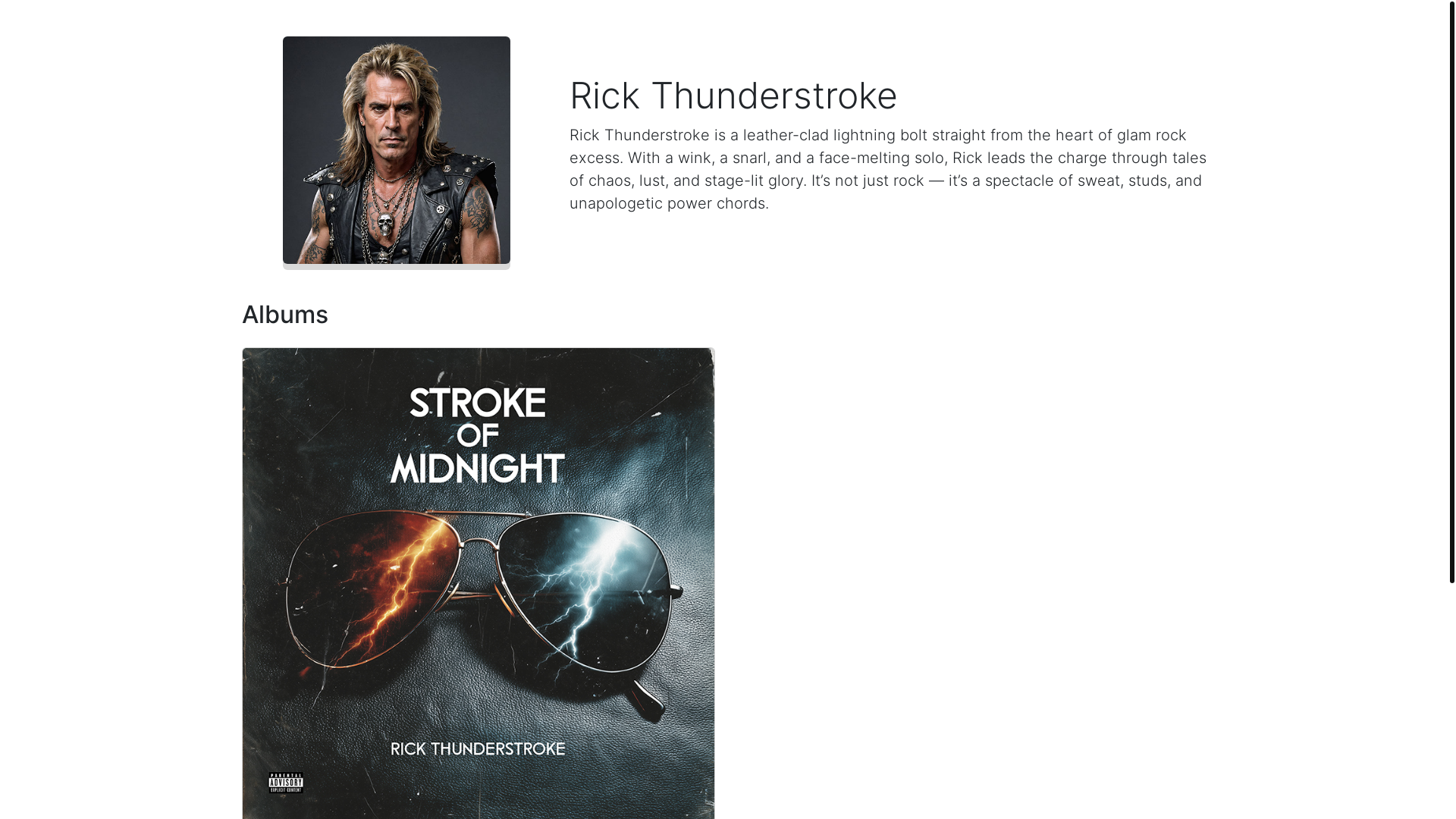 website screenshot of https://rickthunderstroke.com/