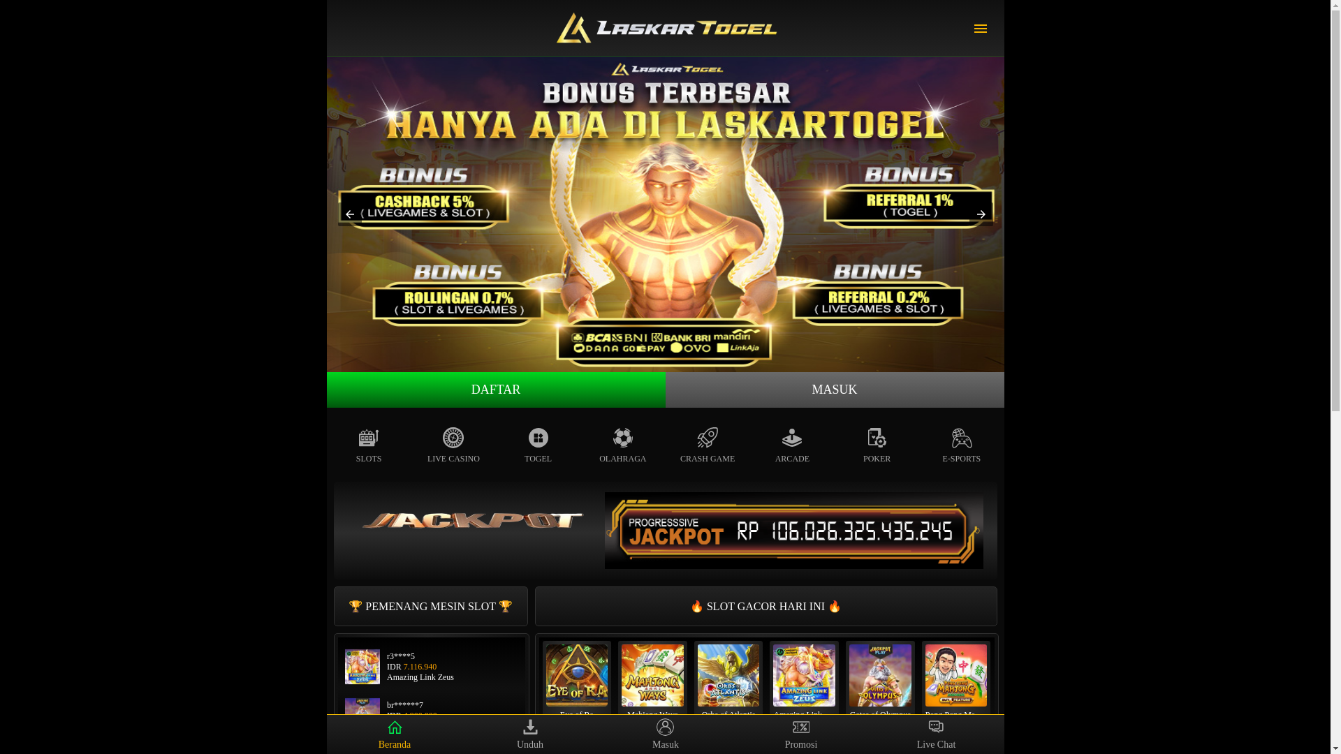 website screenshot of https://mainmugen20.live/