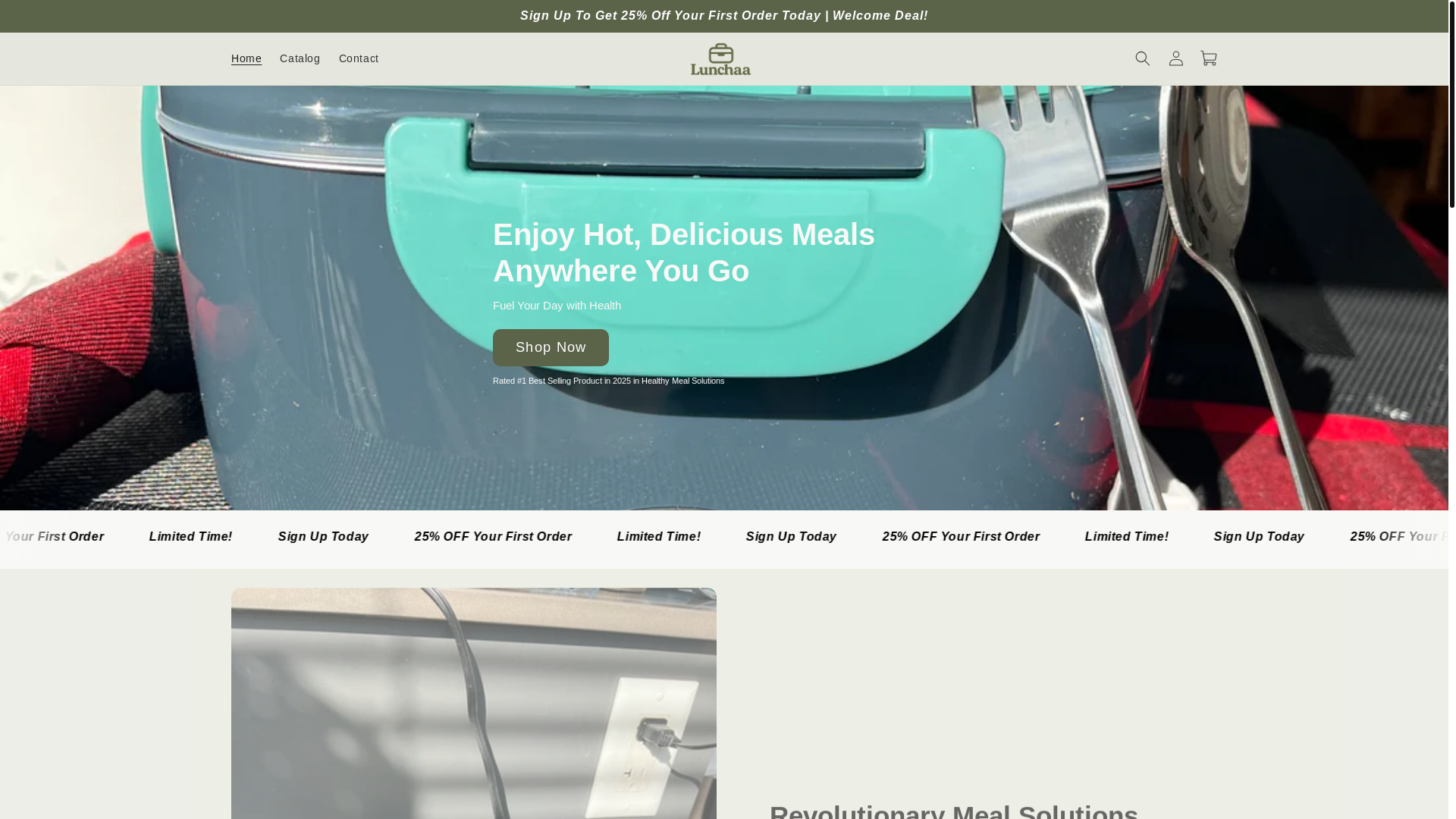 website screenshot of https://lunchaa.com/
