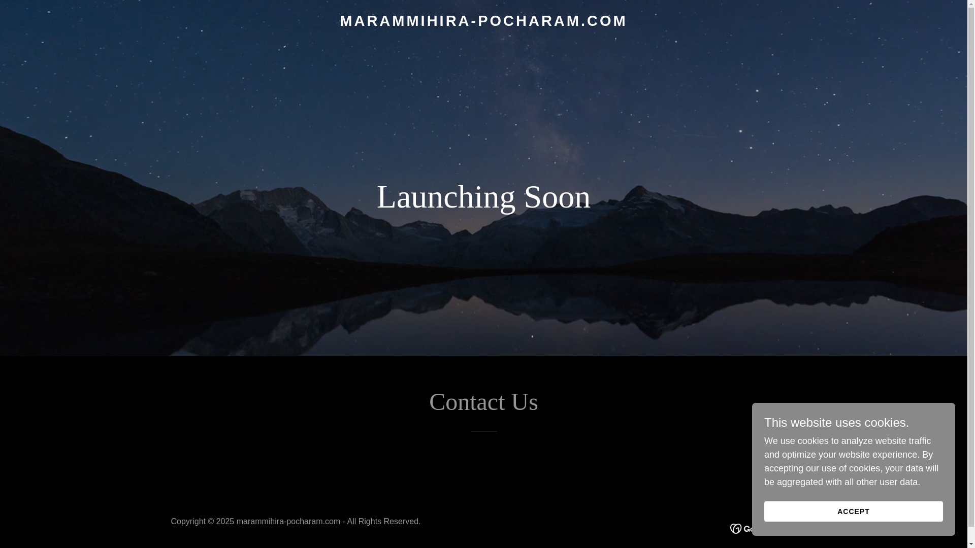 website screenshot of https://marammihira-pocharam.com/