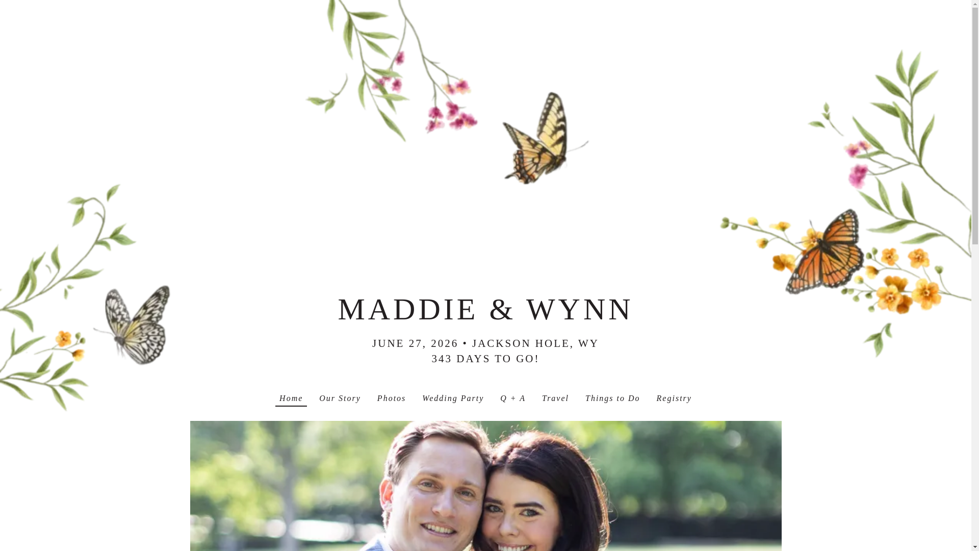 website screenshot of https://maddieandwynn.com/