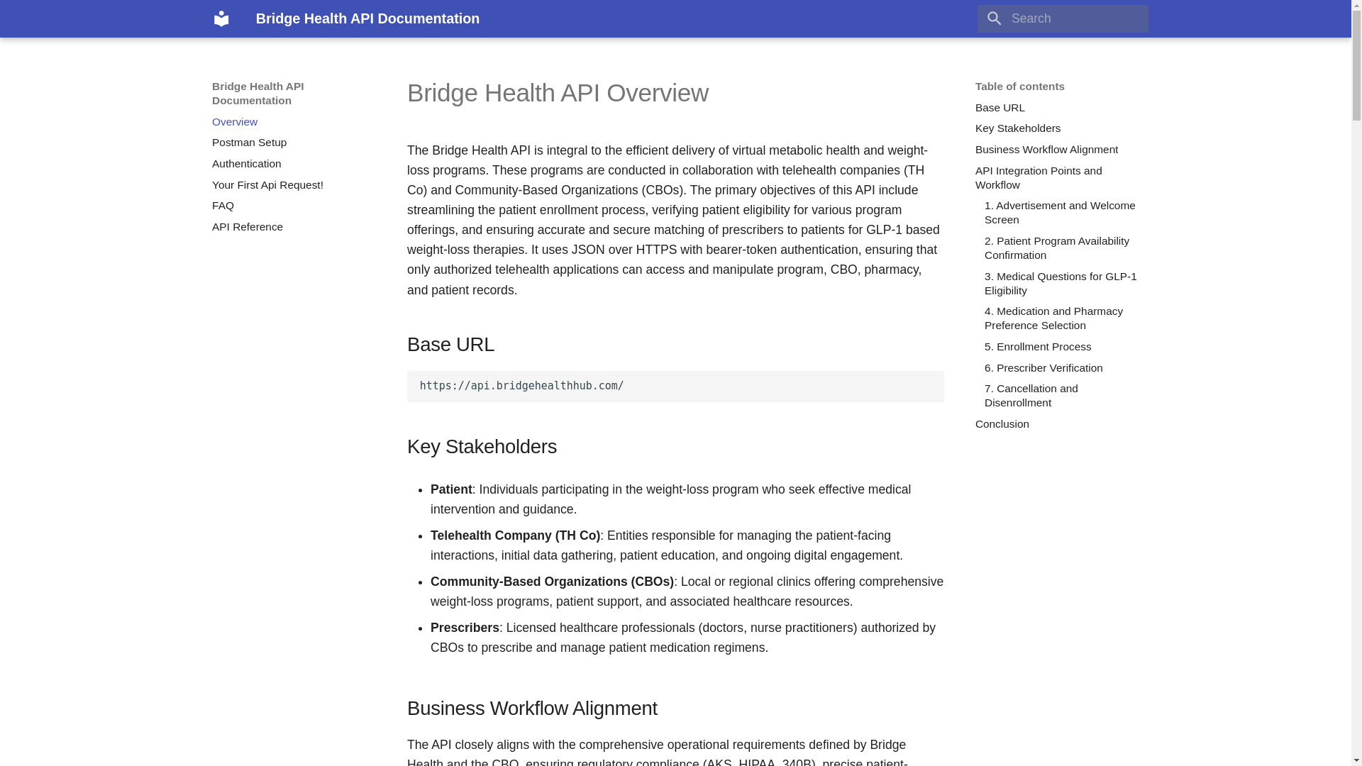 website screenshot of https://healthbridge-docs.pages.dev/