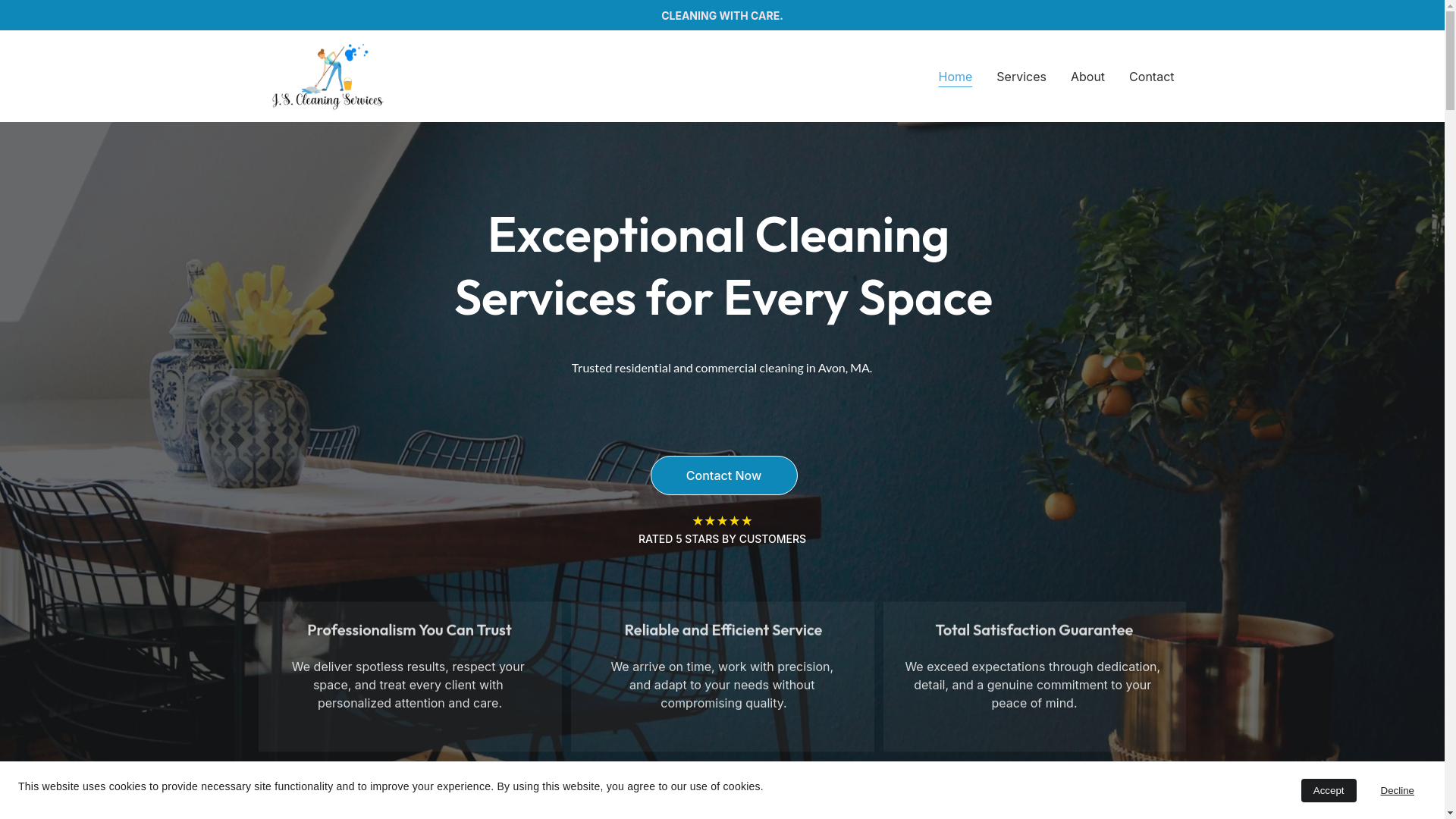 website screenshot of https://jscleaningserviceusa.com/