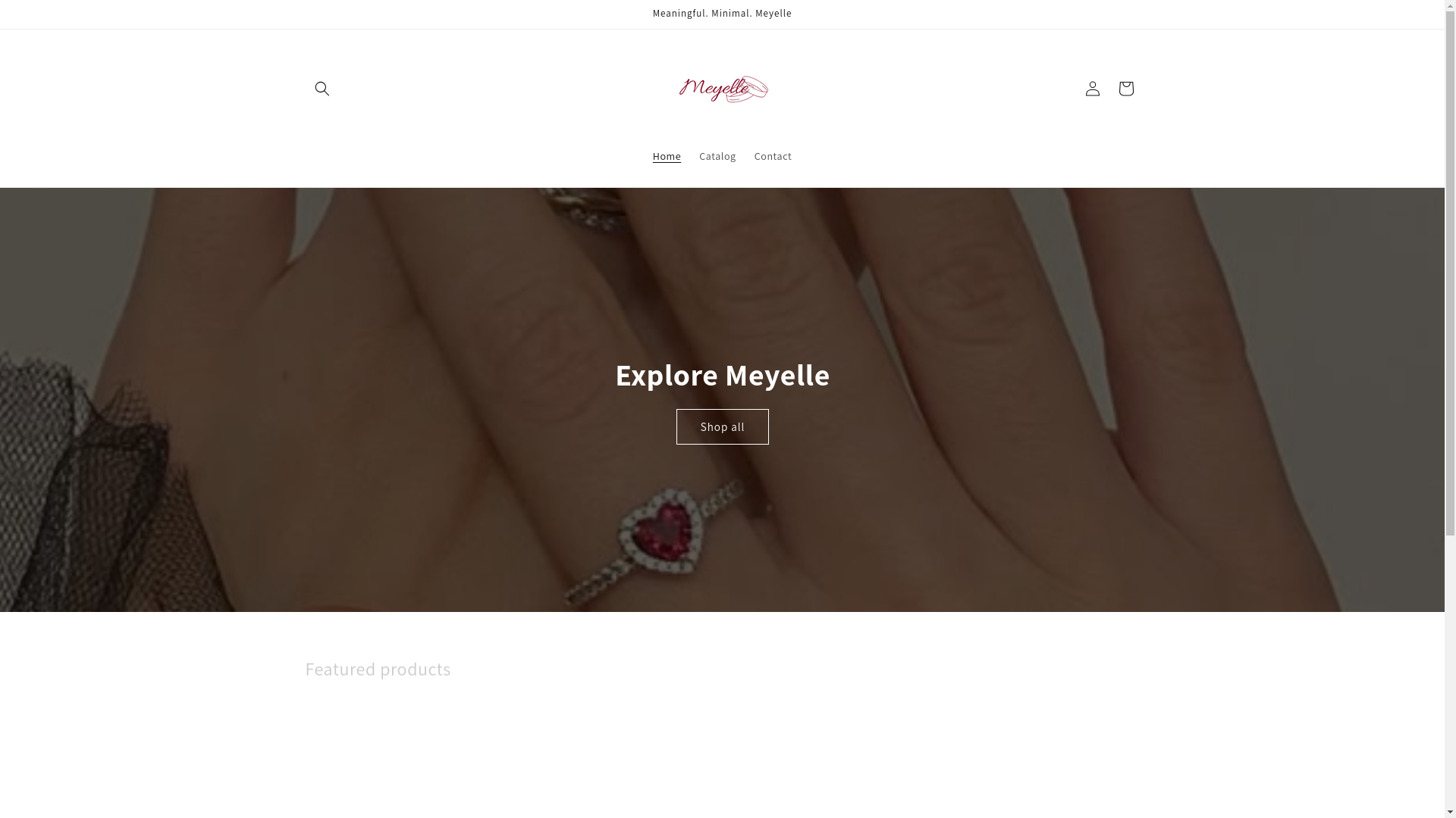 website screenshot of https://meyelle.store/
