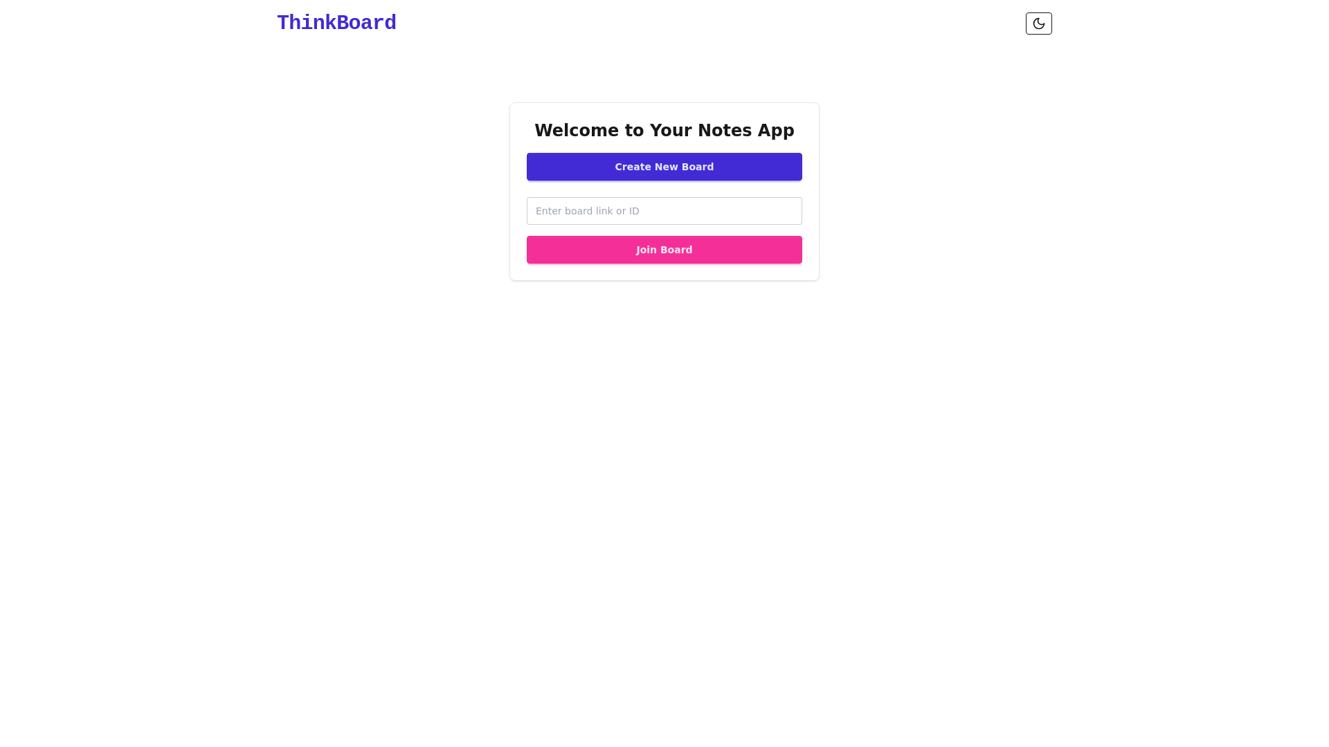 website screenshot of https://thinkboard.pages.dev/