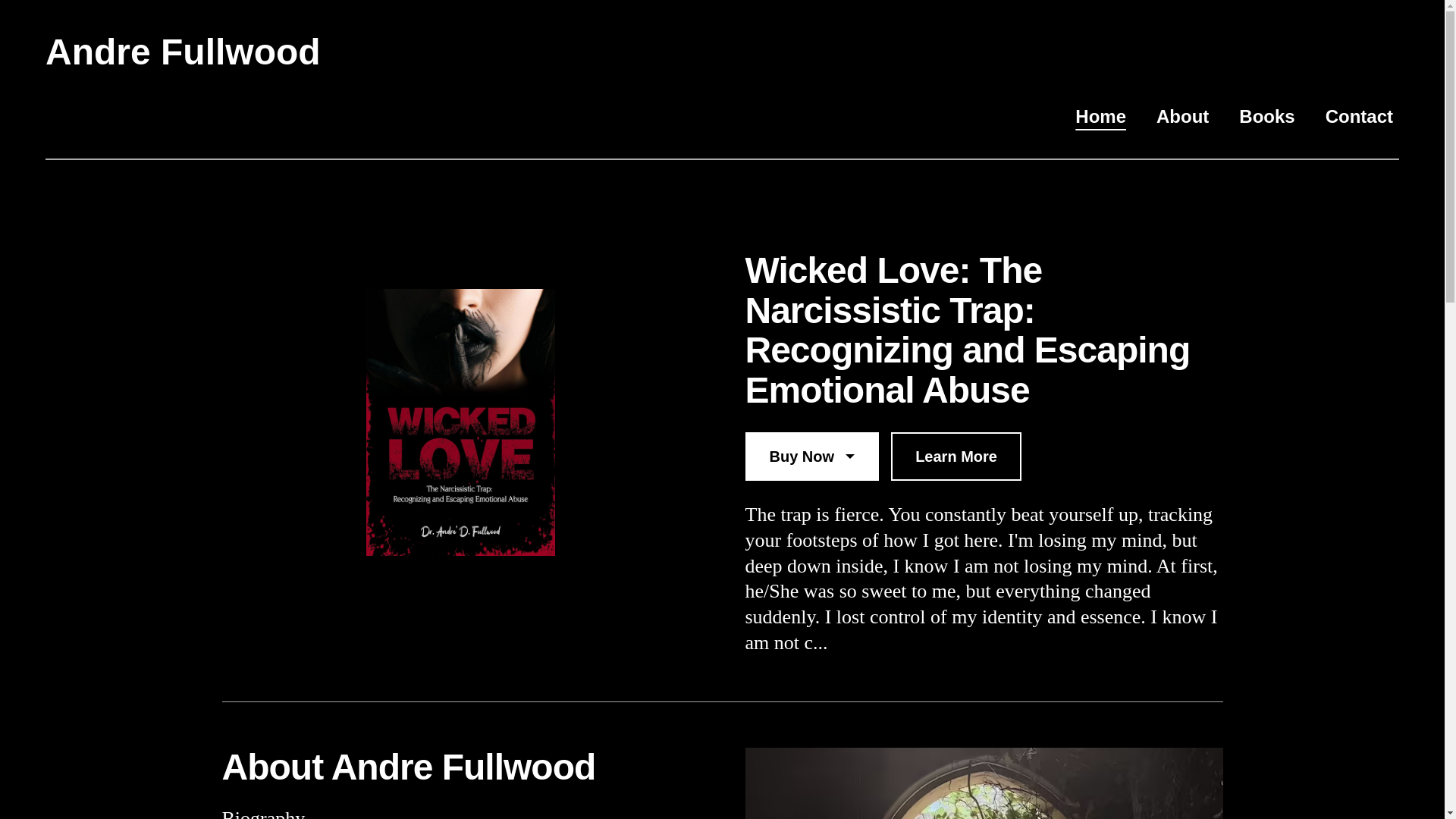 website screenshot of https://andrefullwoodauthor.com/