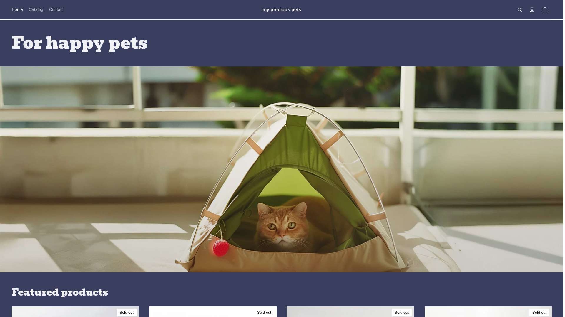 website screenshot of https://mypreciouspets.store/