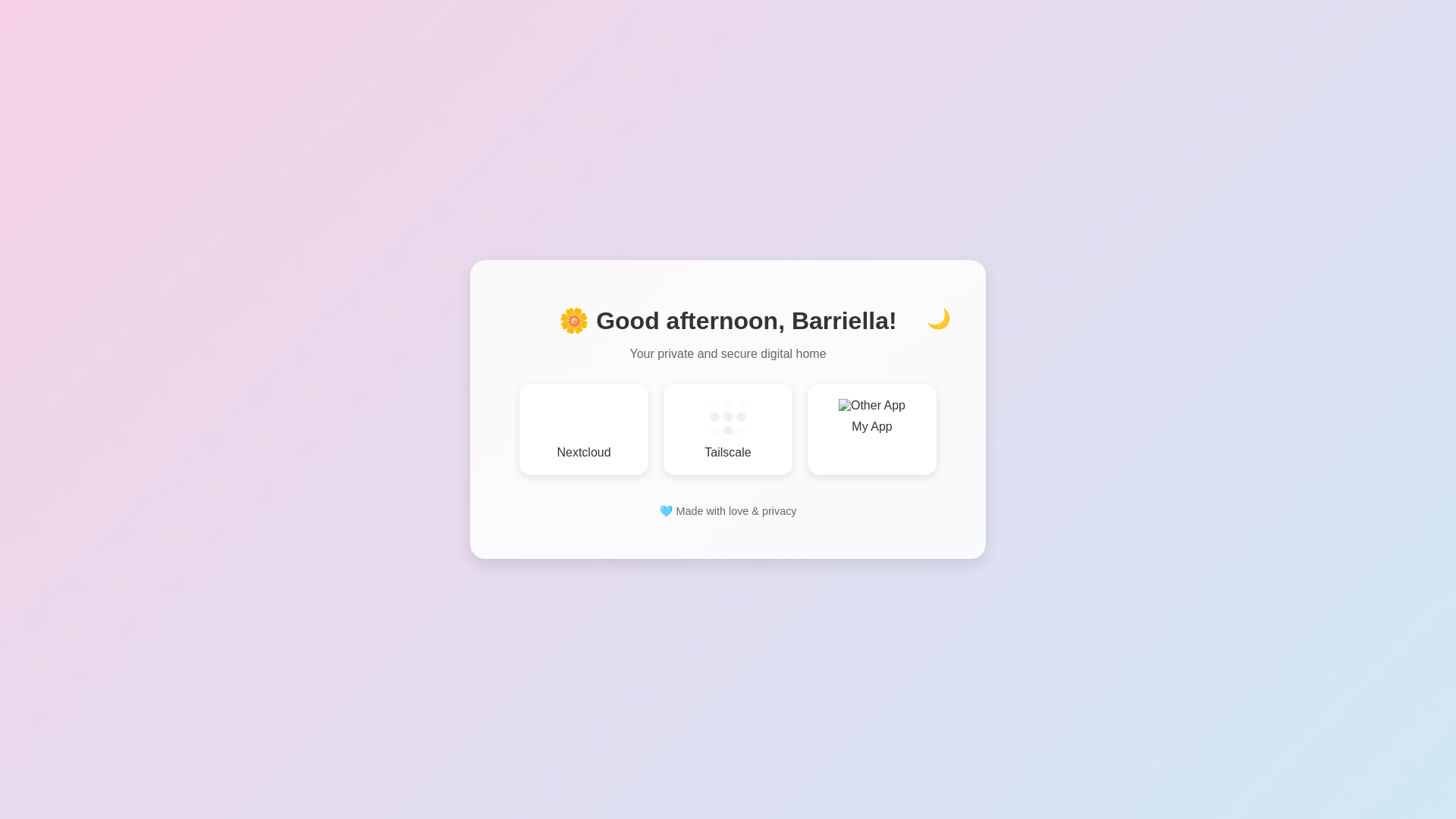 website screenshot of https://personal-apps.pages.dev/