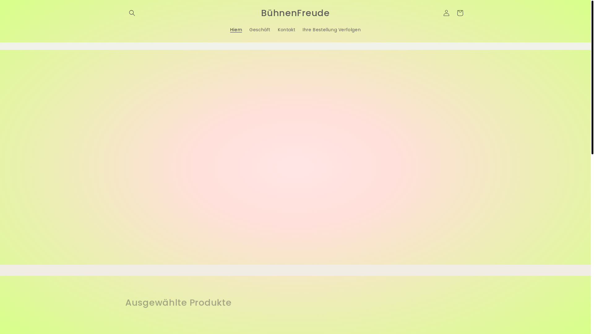website screenshot of https://buhnenfreude.shop/