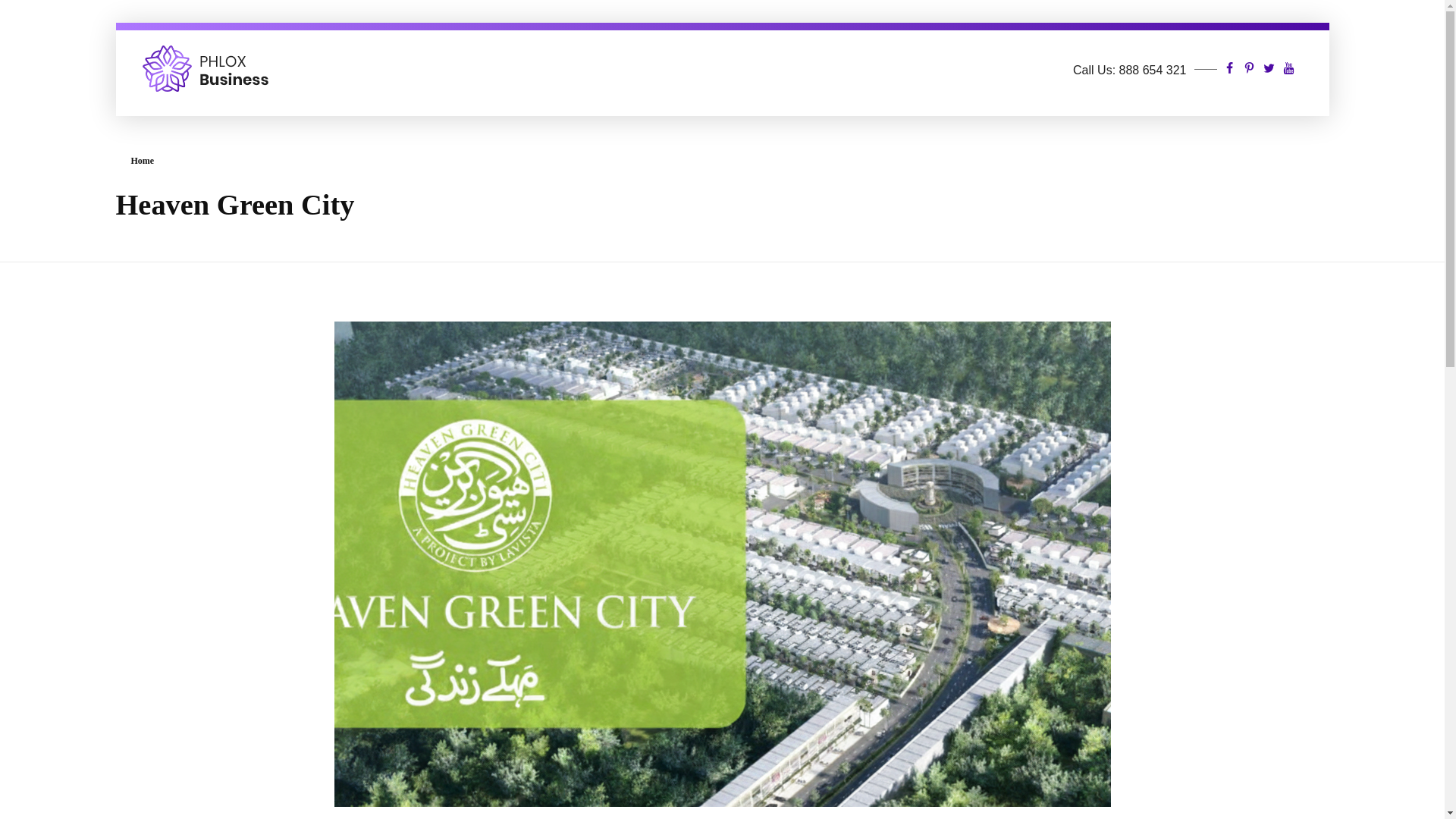 website screenshot of https://heavengreencity.pk/