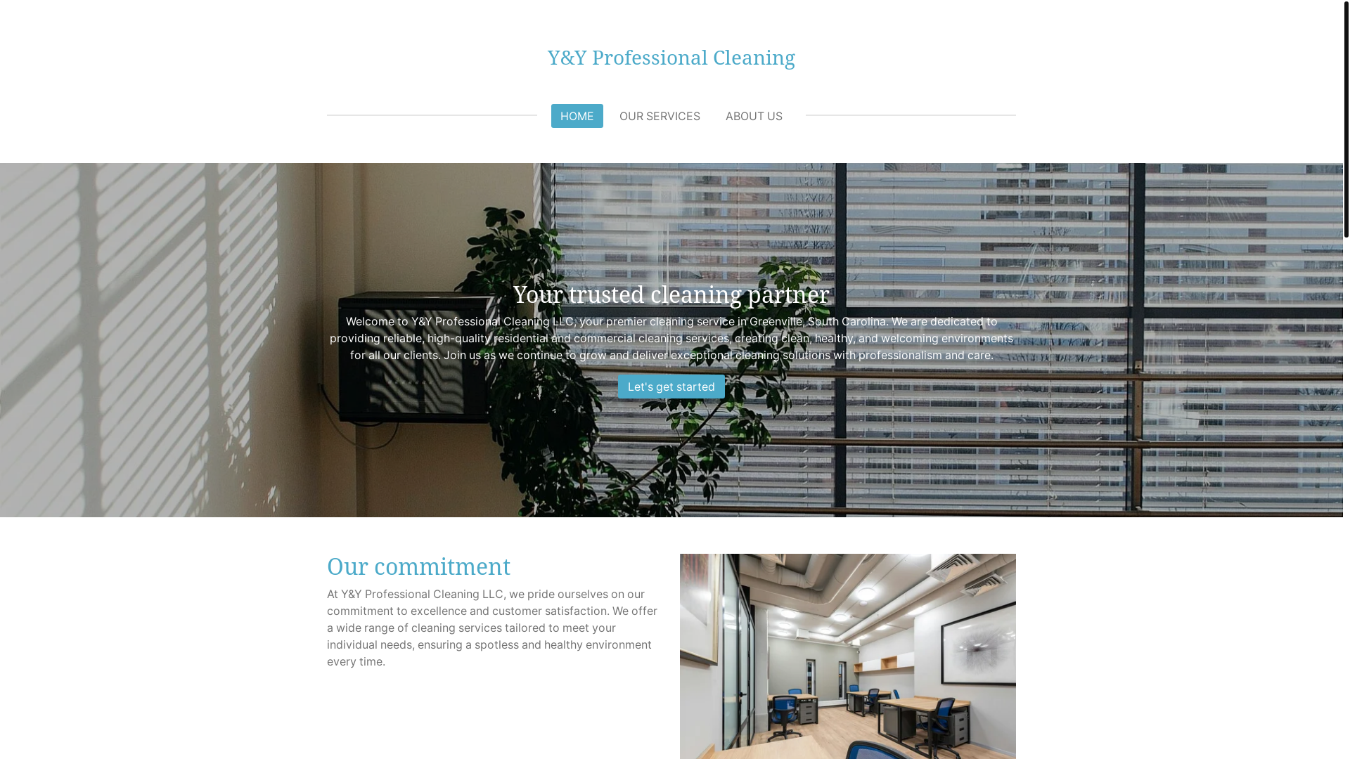 website screenshot of https://yyprocleaning.com/