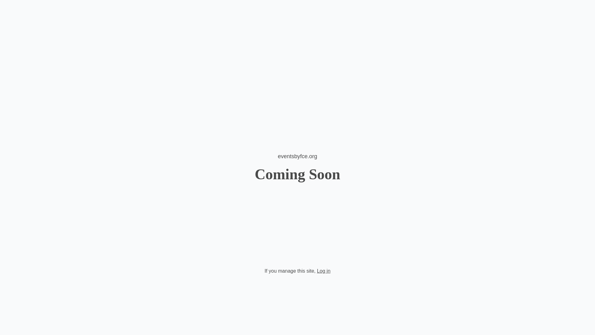 website screenshot of https://eventsbyfce.org/