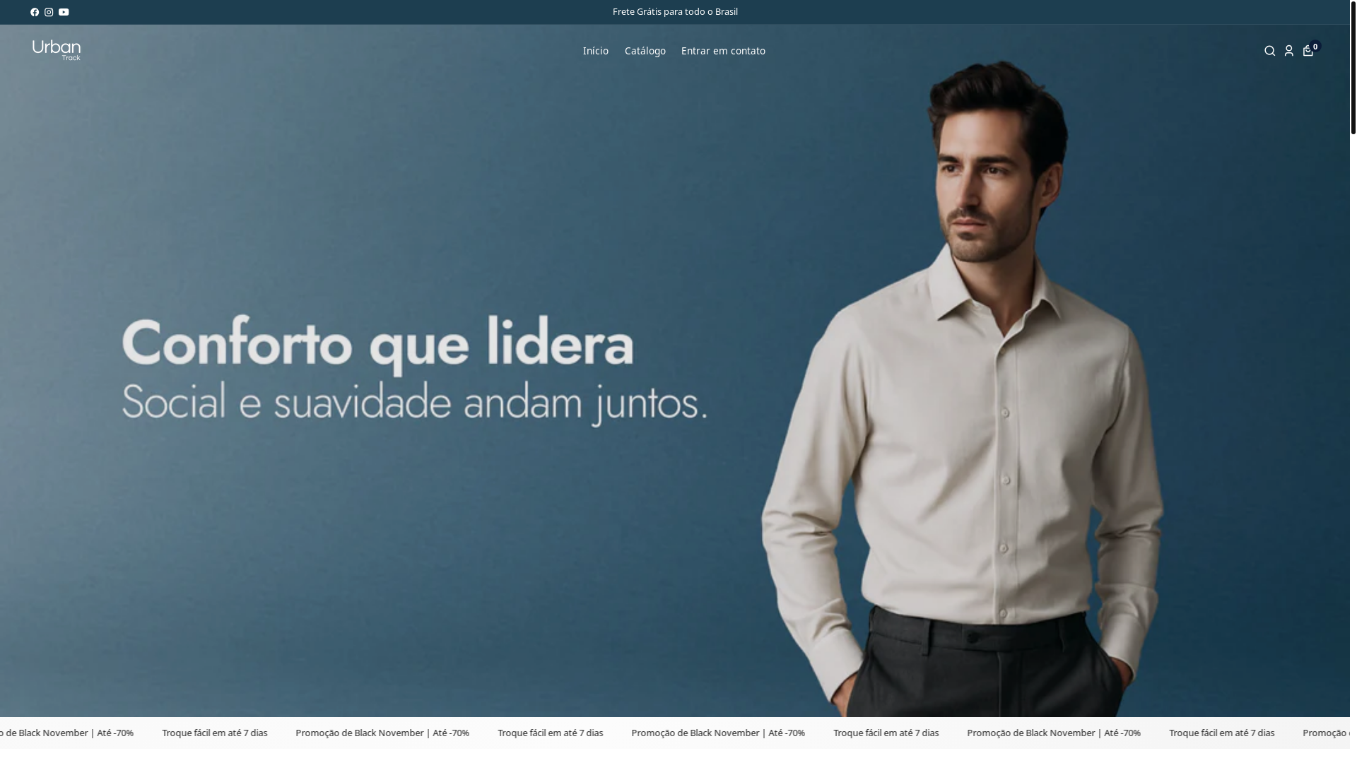 website screenshot of https://urbantrack.store/