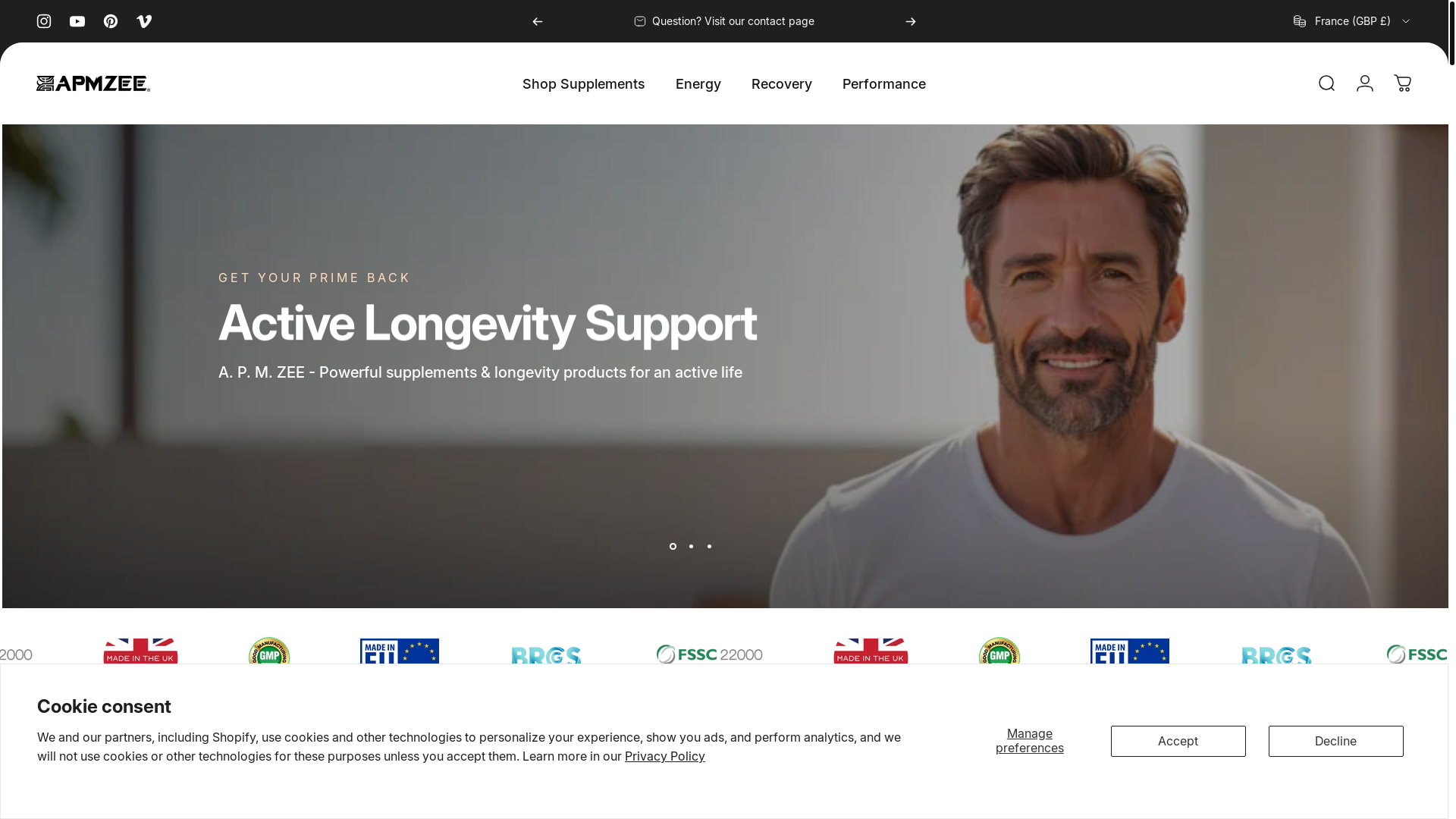website screenshot of https://apmzee-team.com/