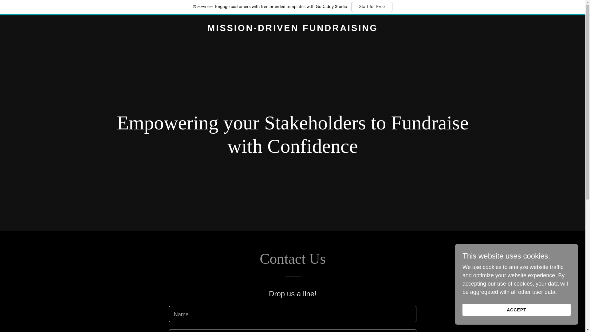 website screenshot of https://trainingmissiondrivenleaders.com/