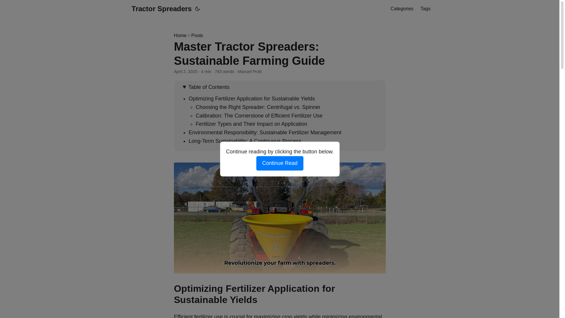 website screenshot of https://tractor-spreaders.pages.dev/