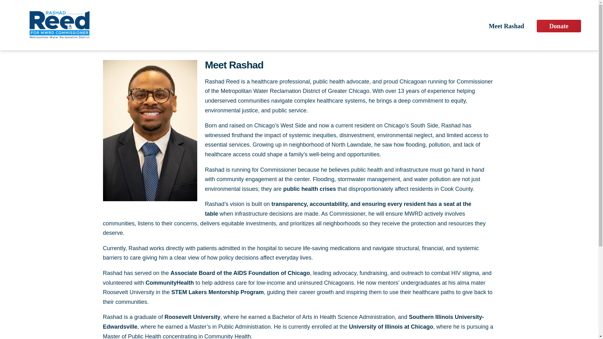 website screenshot of https://rashad4waterchange.com/