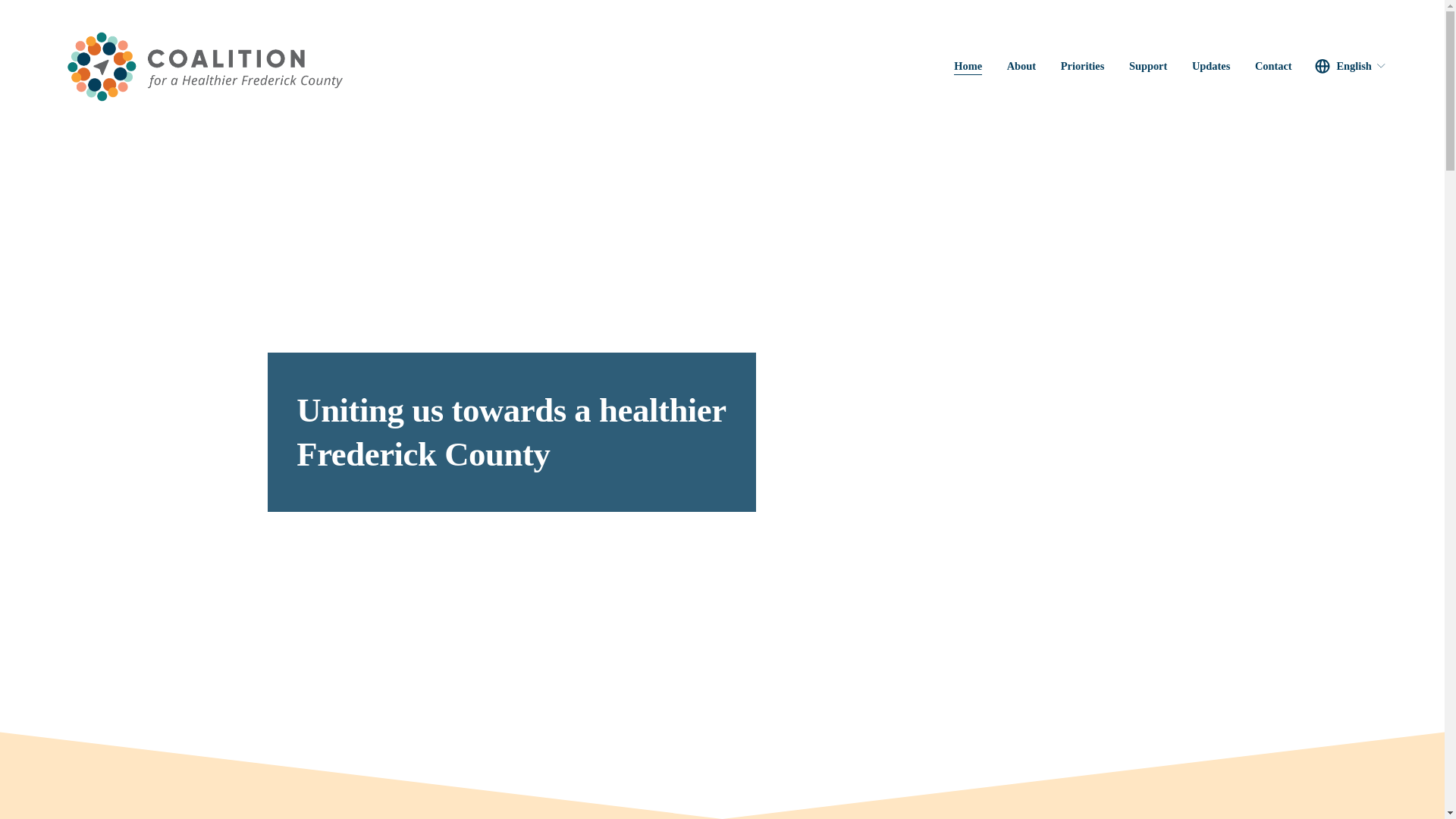 website screenshot of https://healthierfrederick.org/