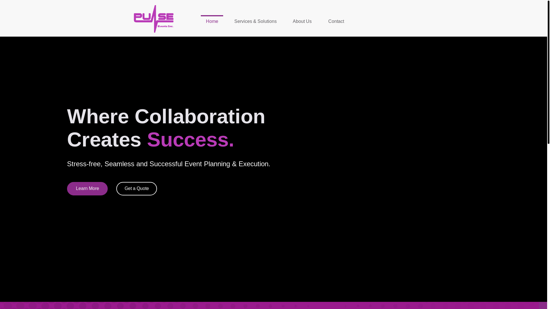 website screenshot of https://pulseevents.pages.dev/