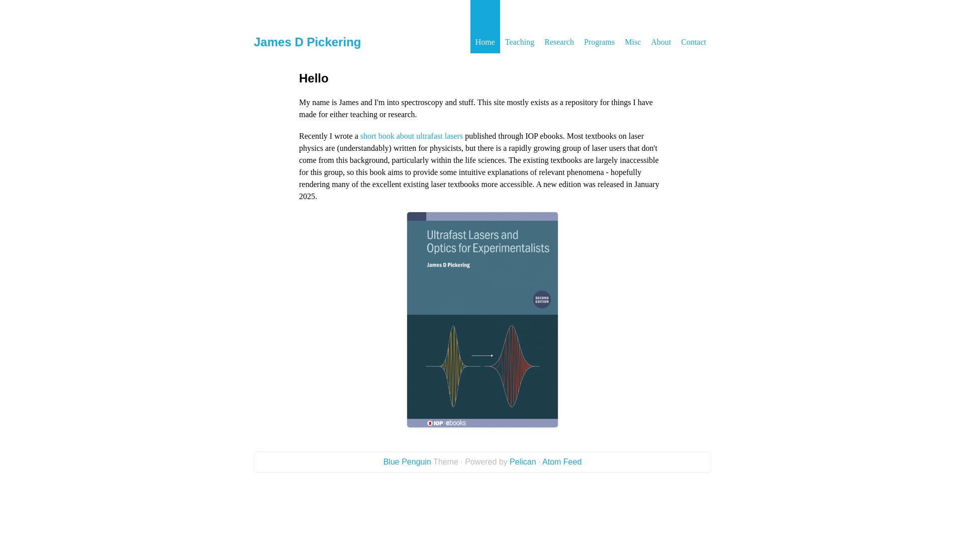website screenshot of https://jamesdpickering.com/