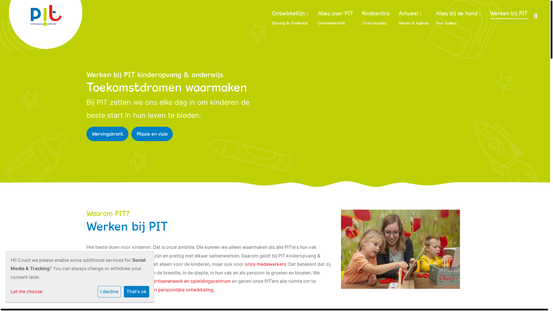 website screenshot of https://werkenbijpit.nl/