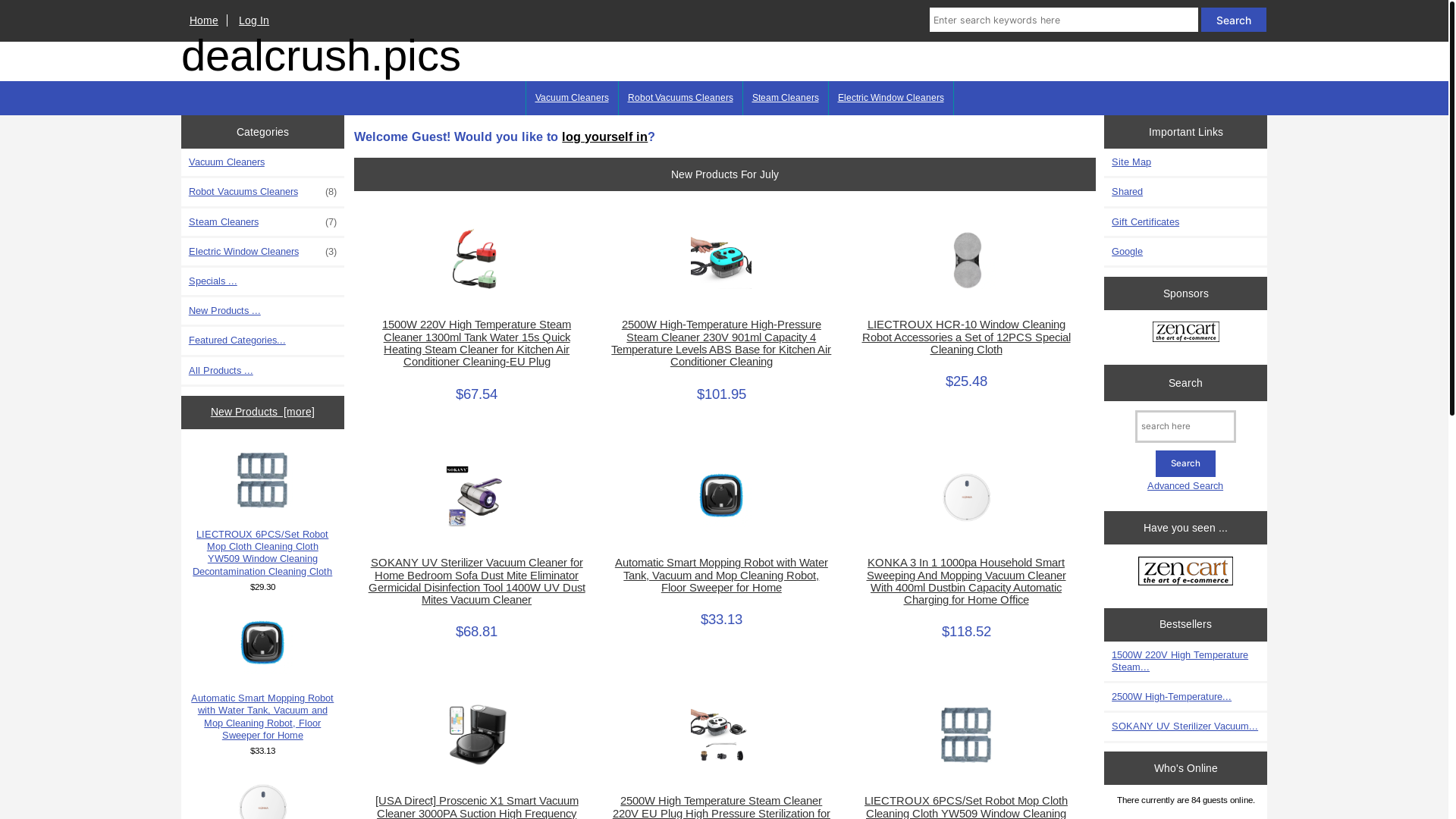 website screenshot of https://dealcrush.pics/