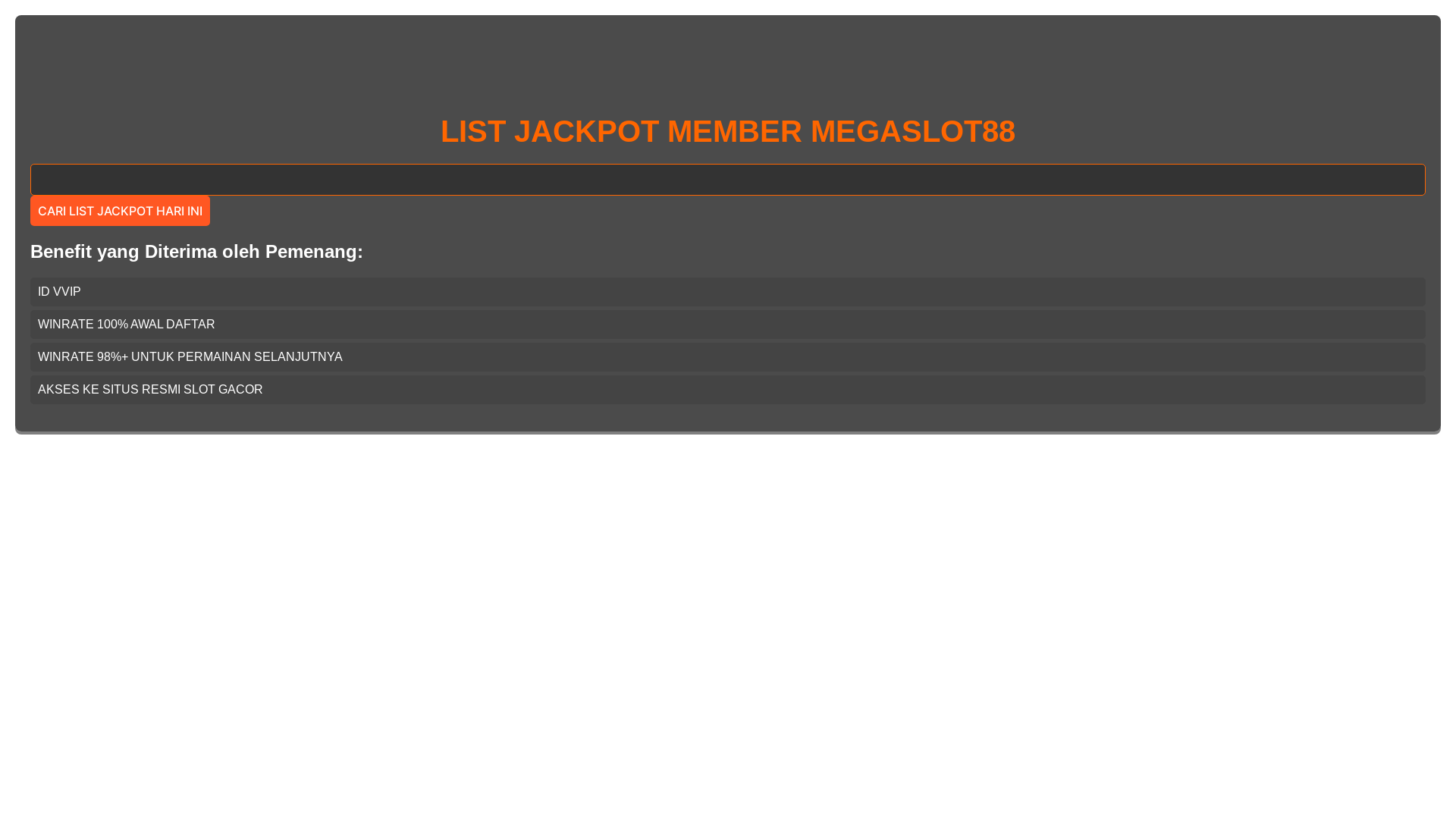 website screenshot of https://listjackpothariini.pages.dev/