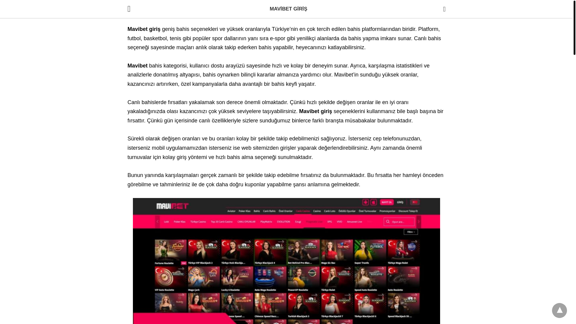 website screenshot of https://mavibetgirisamp.info/