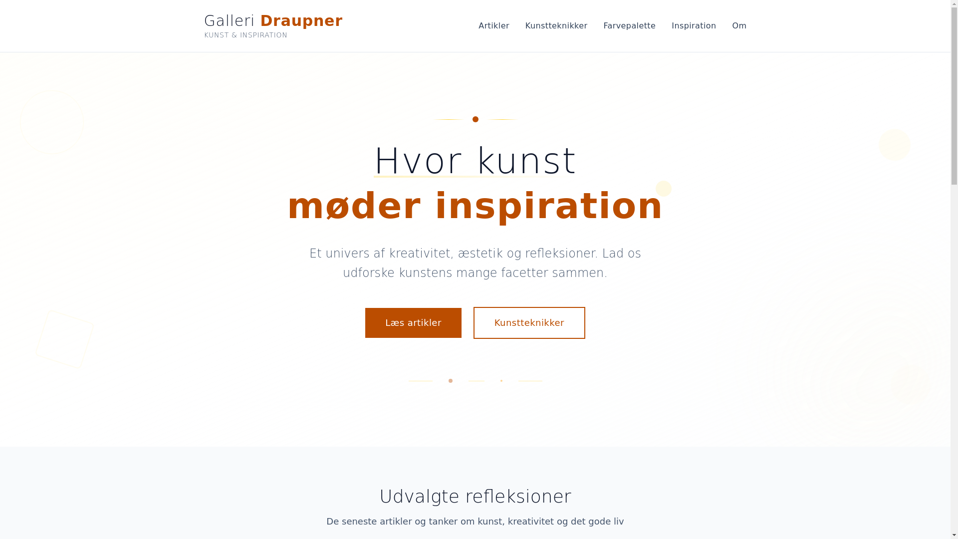 website screenshot of https://galleri-draupner.pages.dev/
