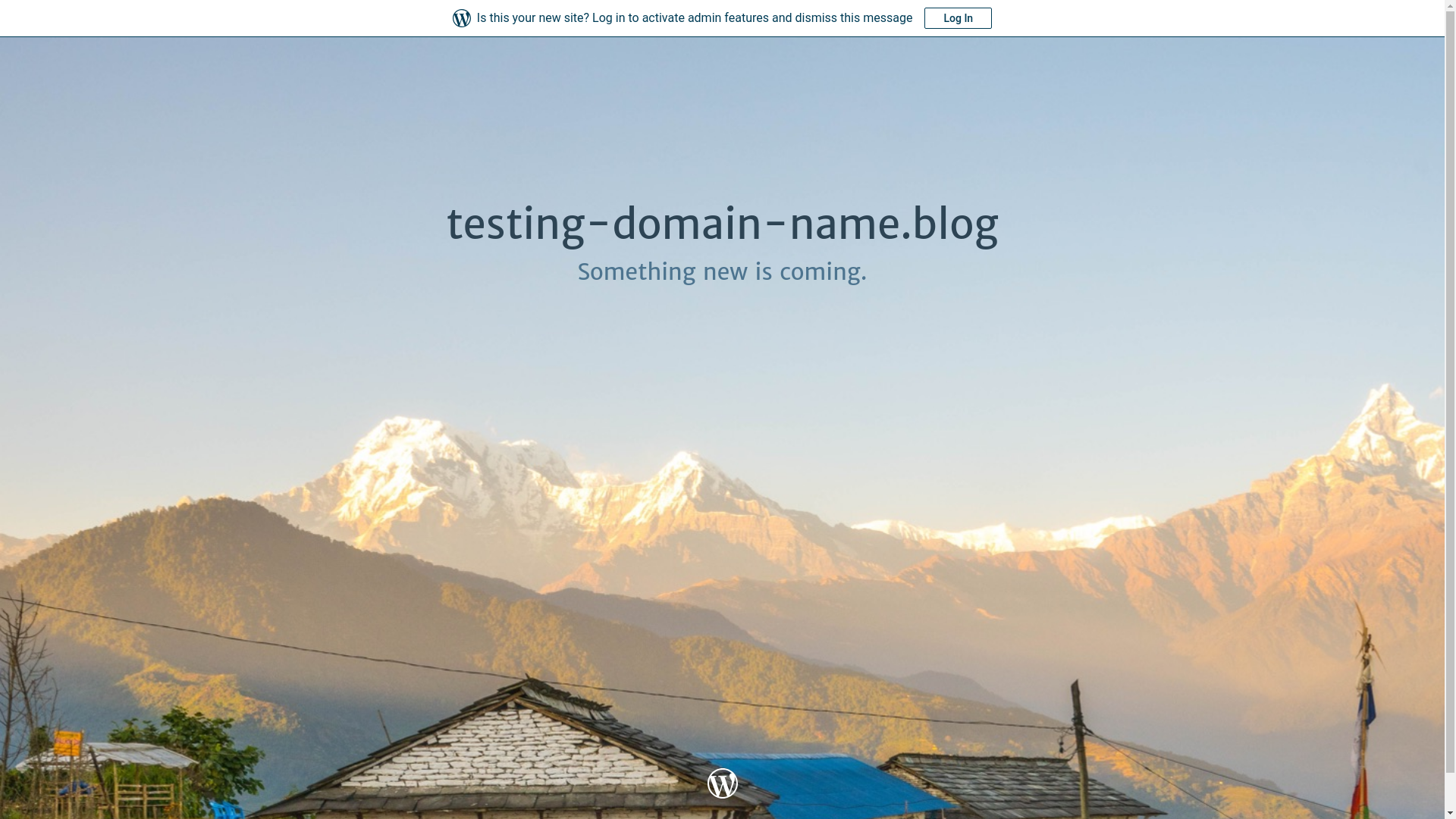 website screenshot of https://testing-domain-name.blog/