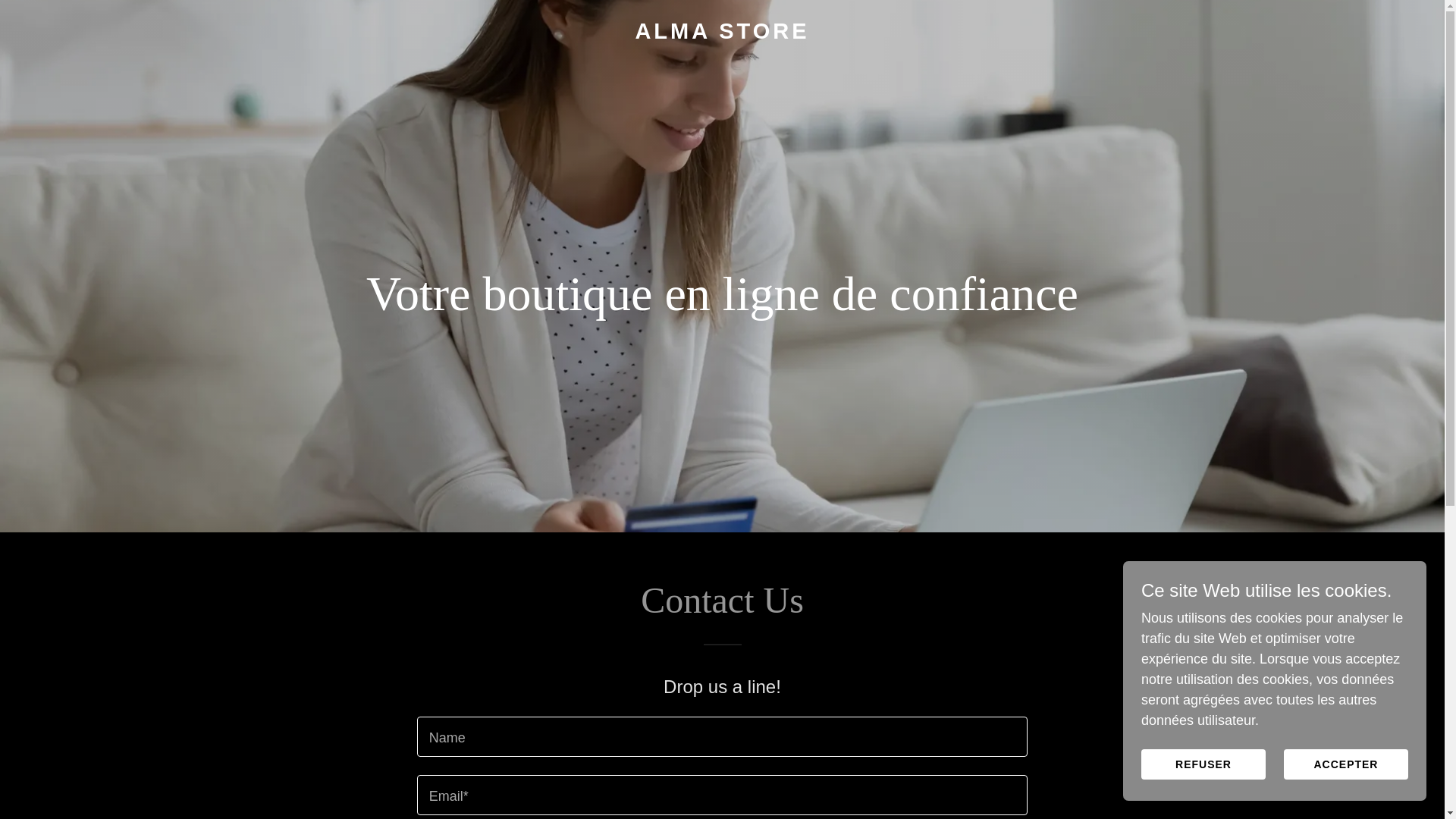 website screenshot of https://almastore.space/
