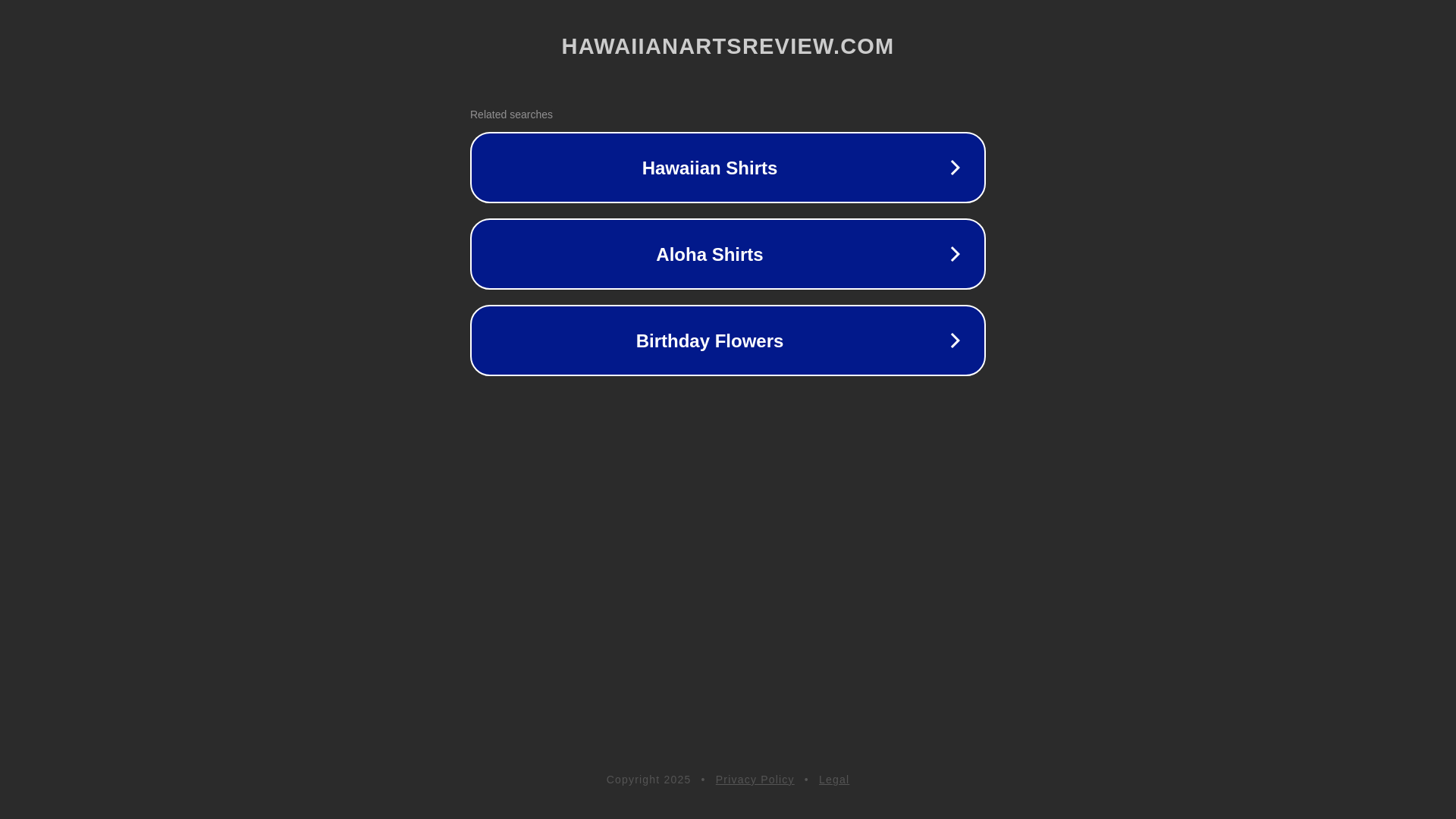 website screenshot of https://hawaiianartsreview.com/