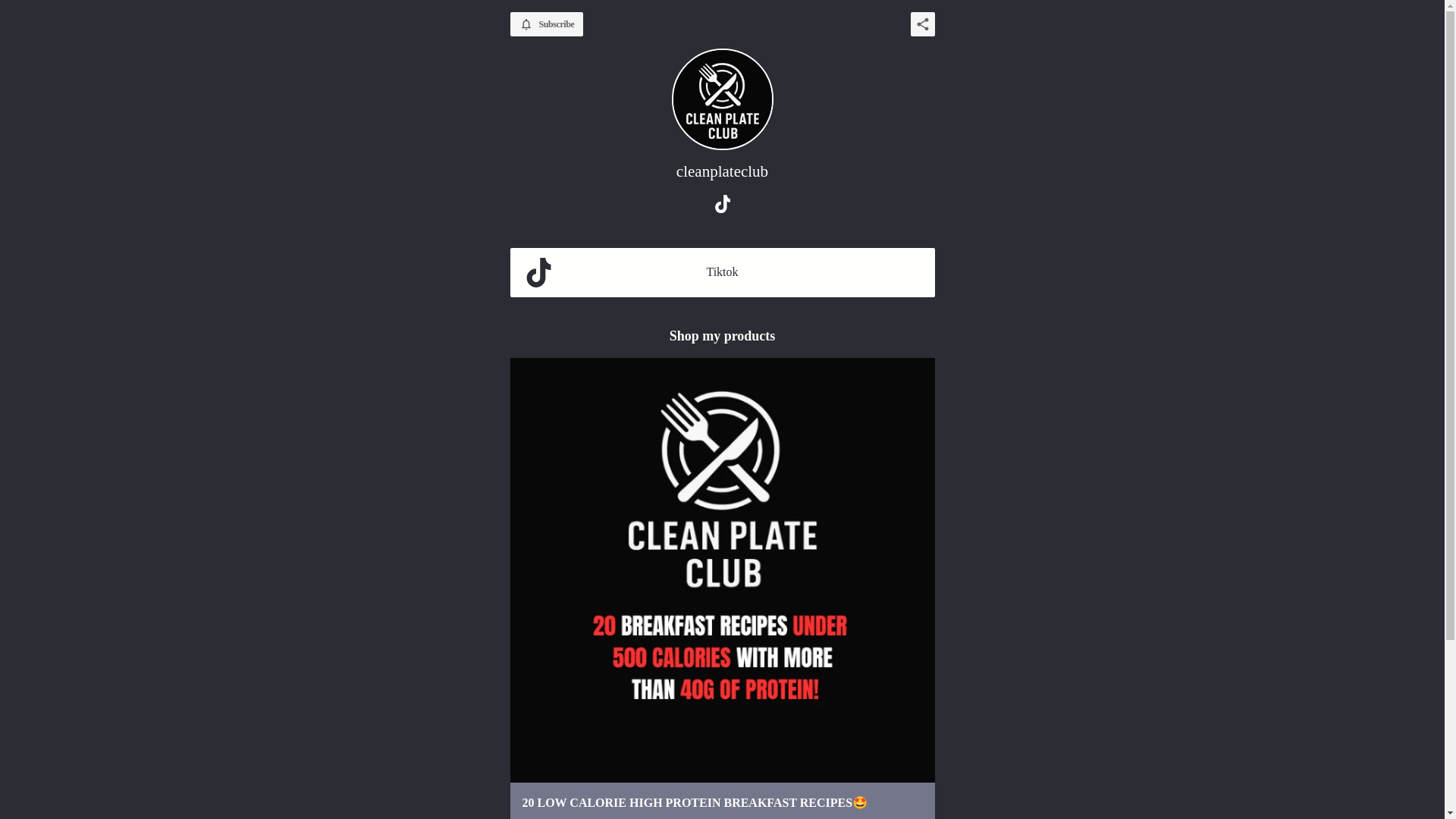 website screenshot of https://cleanplateclub.bio/