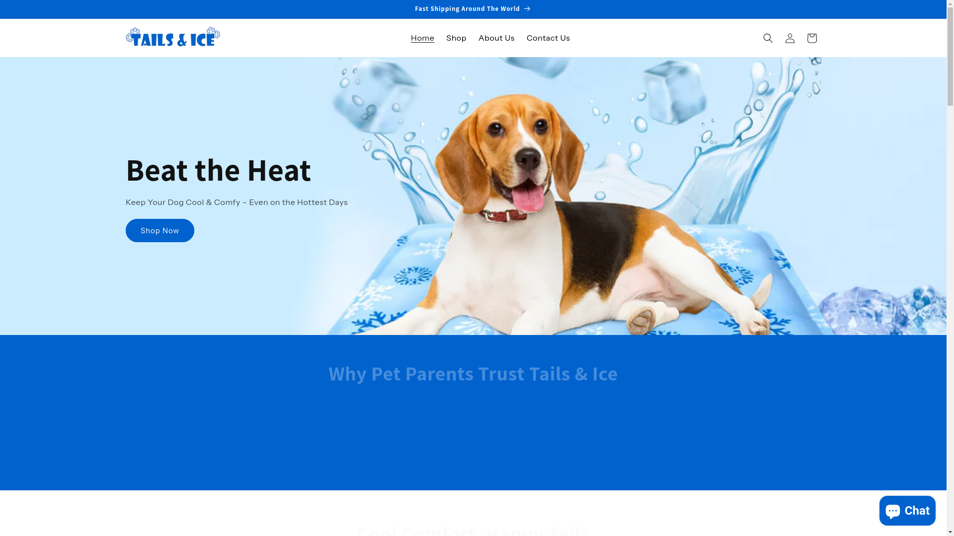website screenshot of https://tailsice.com/