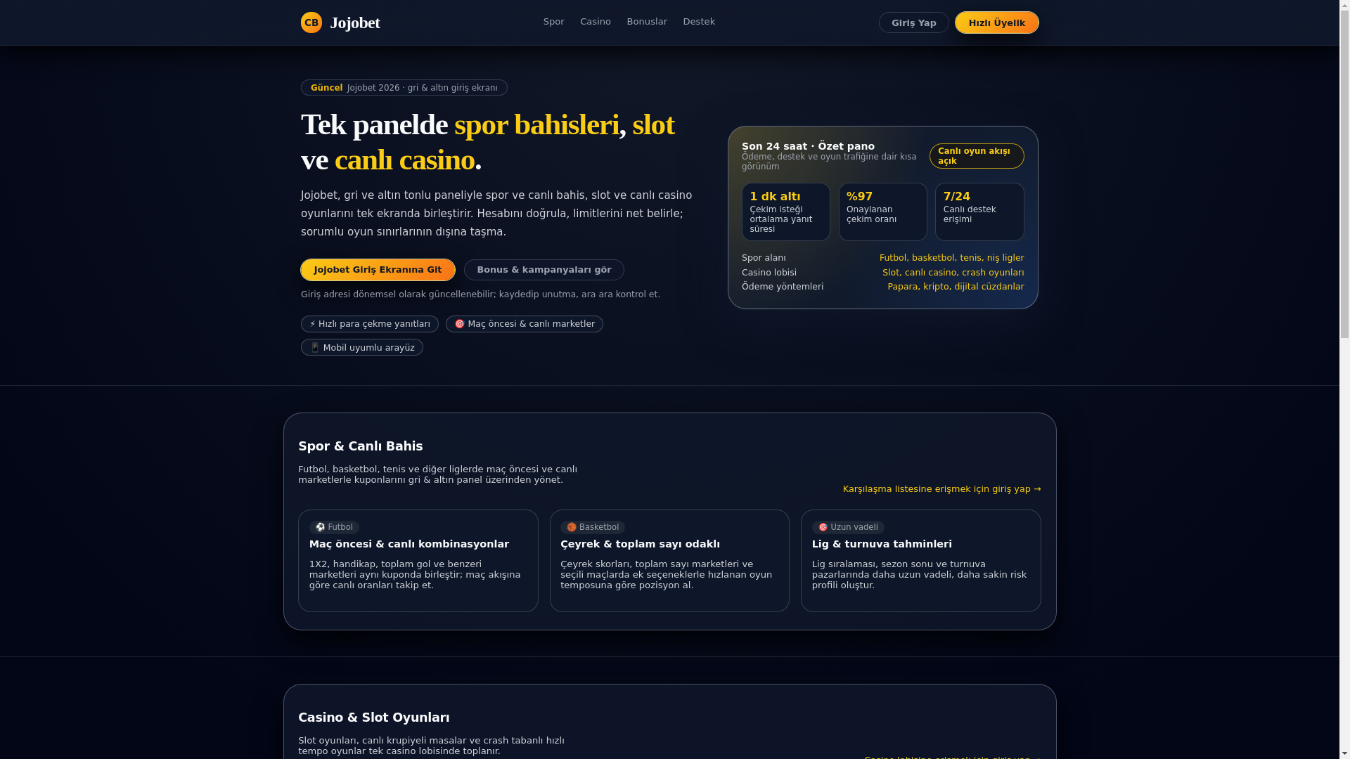 website screenshot of https://tr.jojotr-yenigiriss.com