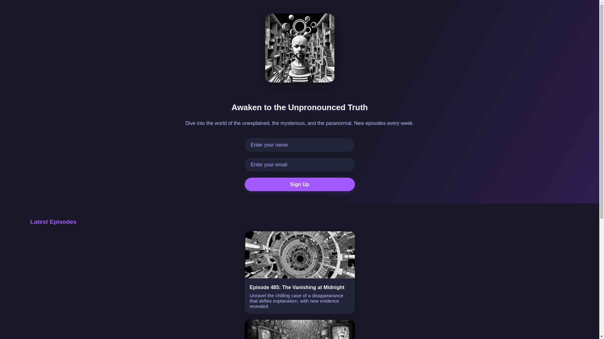 website screenshot of https://theunpronouncedtruth.com/