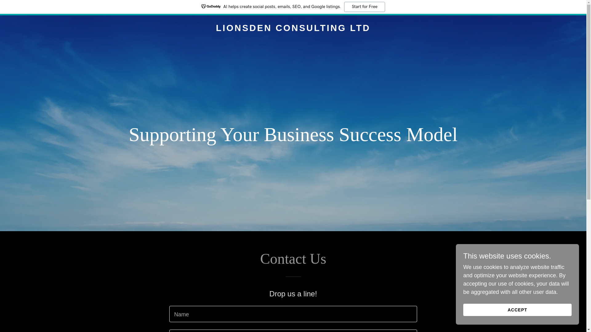 website screenshot of https://lionsdenconsulting.co.uk/