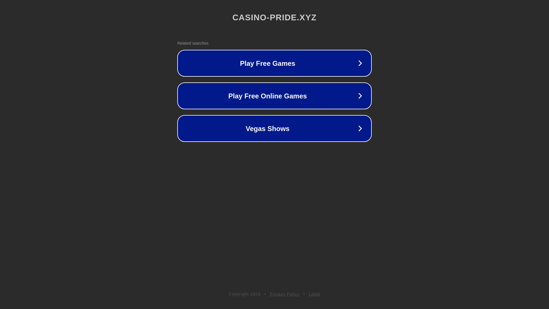 website screenshot of https://casino-pride.xyz/