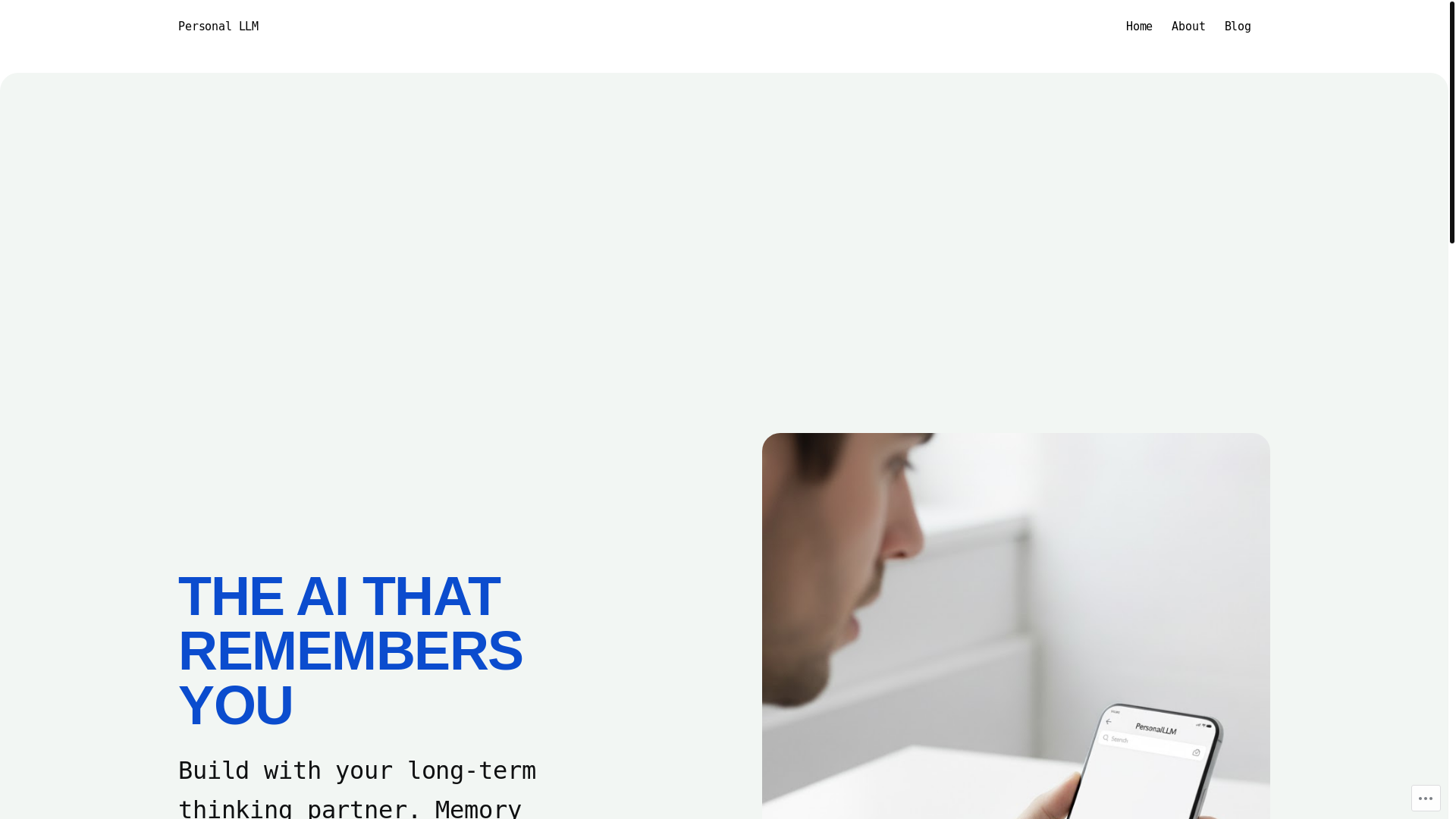 website screenshot of https://personalllm.org/