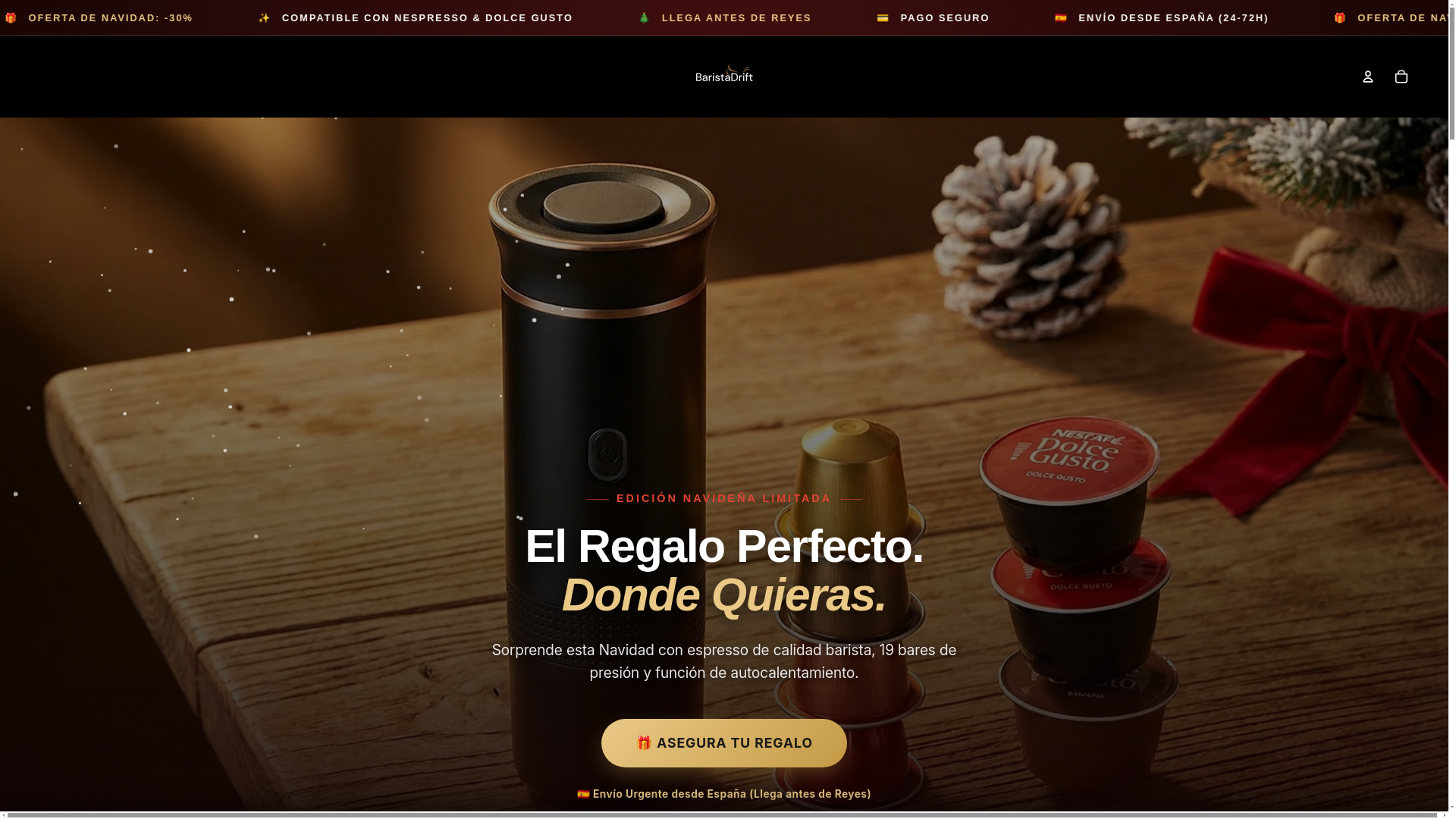 website screenshot of https://baristadrift.es/