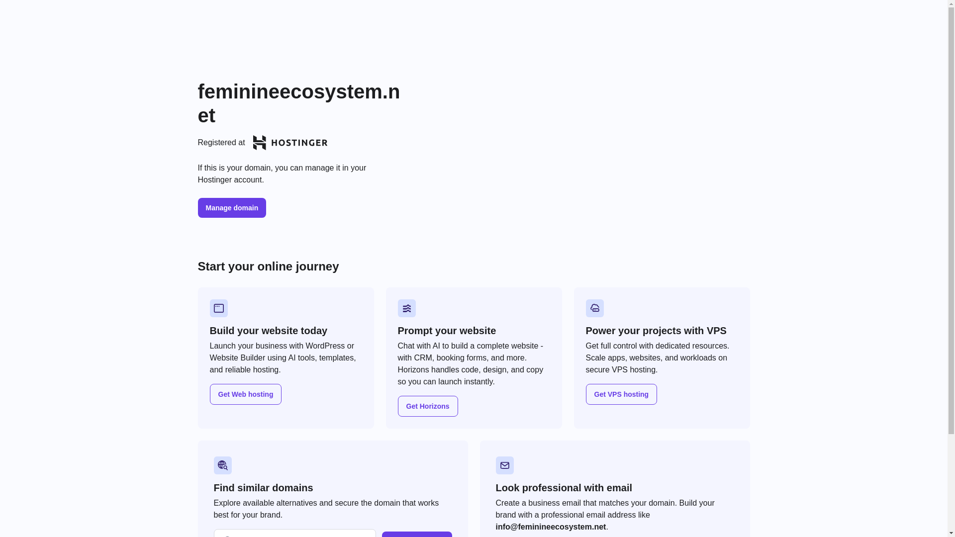website screenshot of https://feminineecosystem.net/