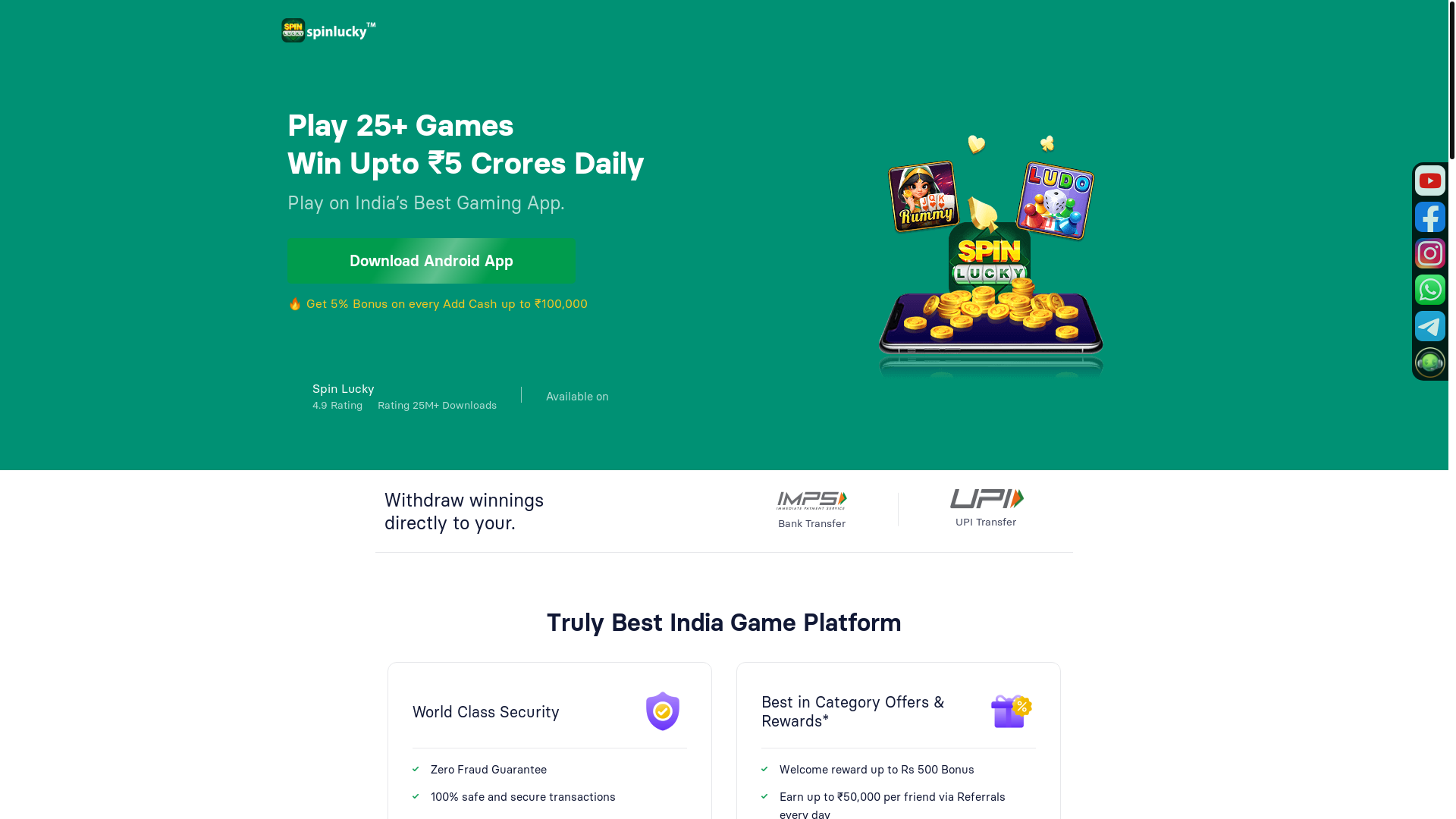 website screenshot of https://mahagames8.com/