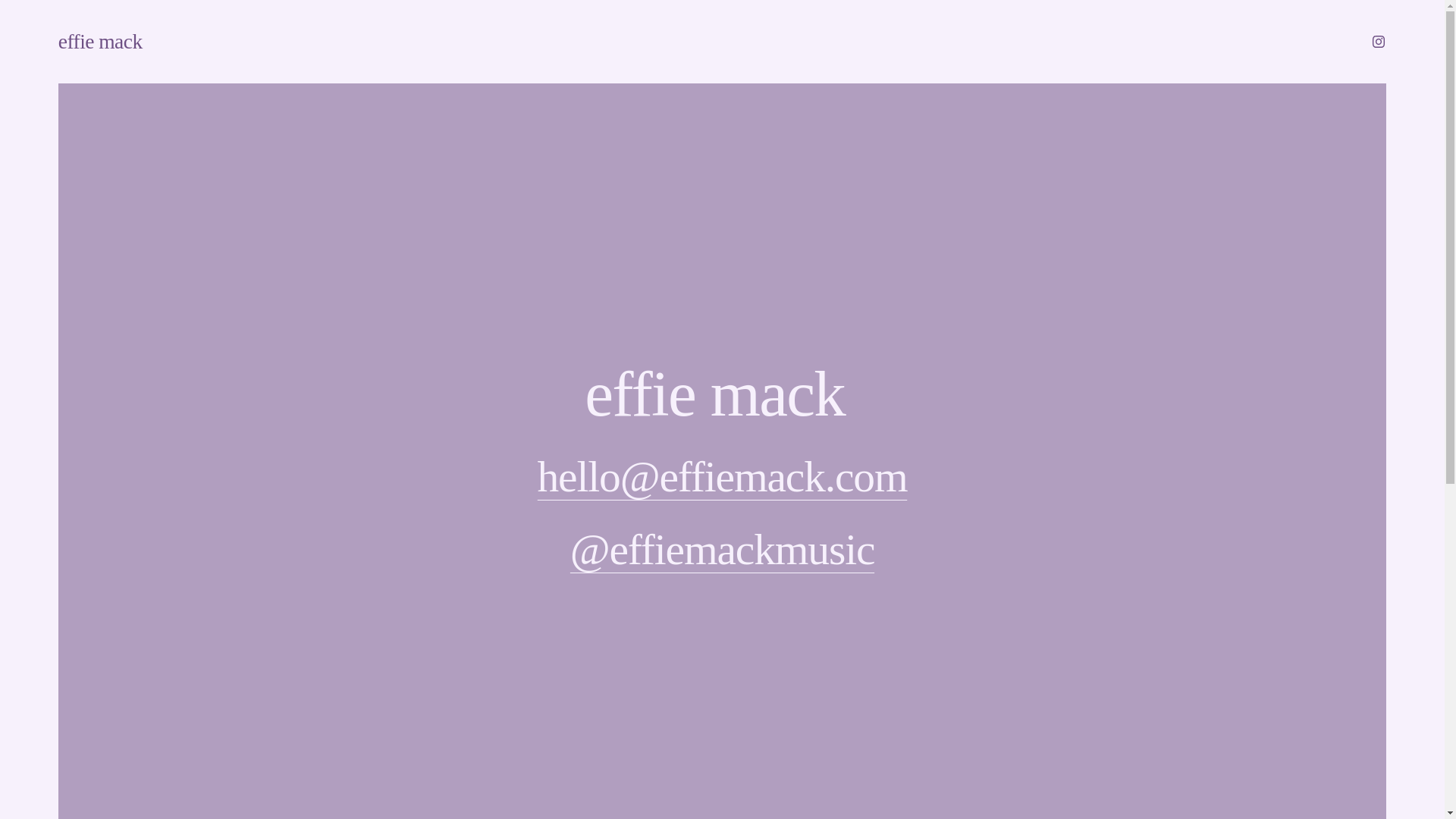 website screenshot of https://effiemack.com/