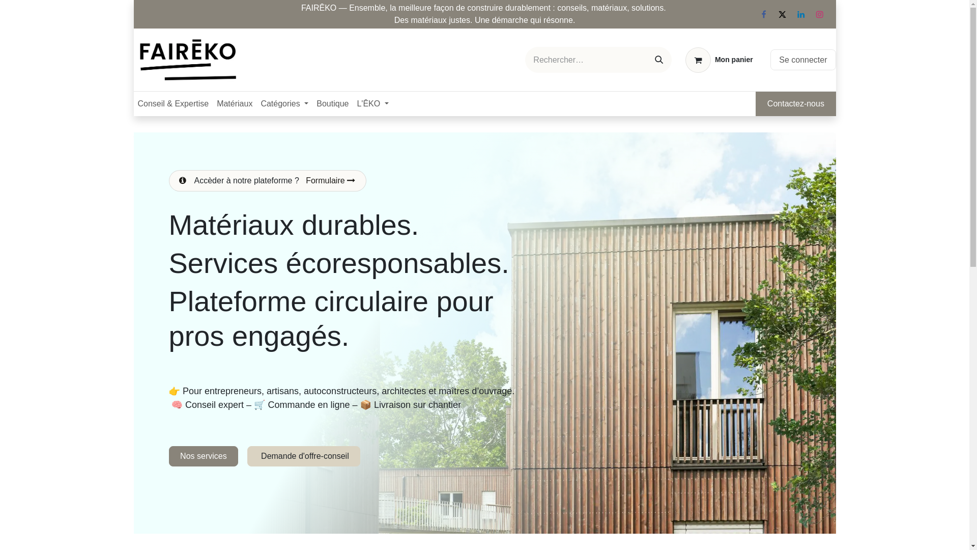 website screenshot of https://faireko.de/